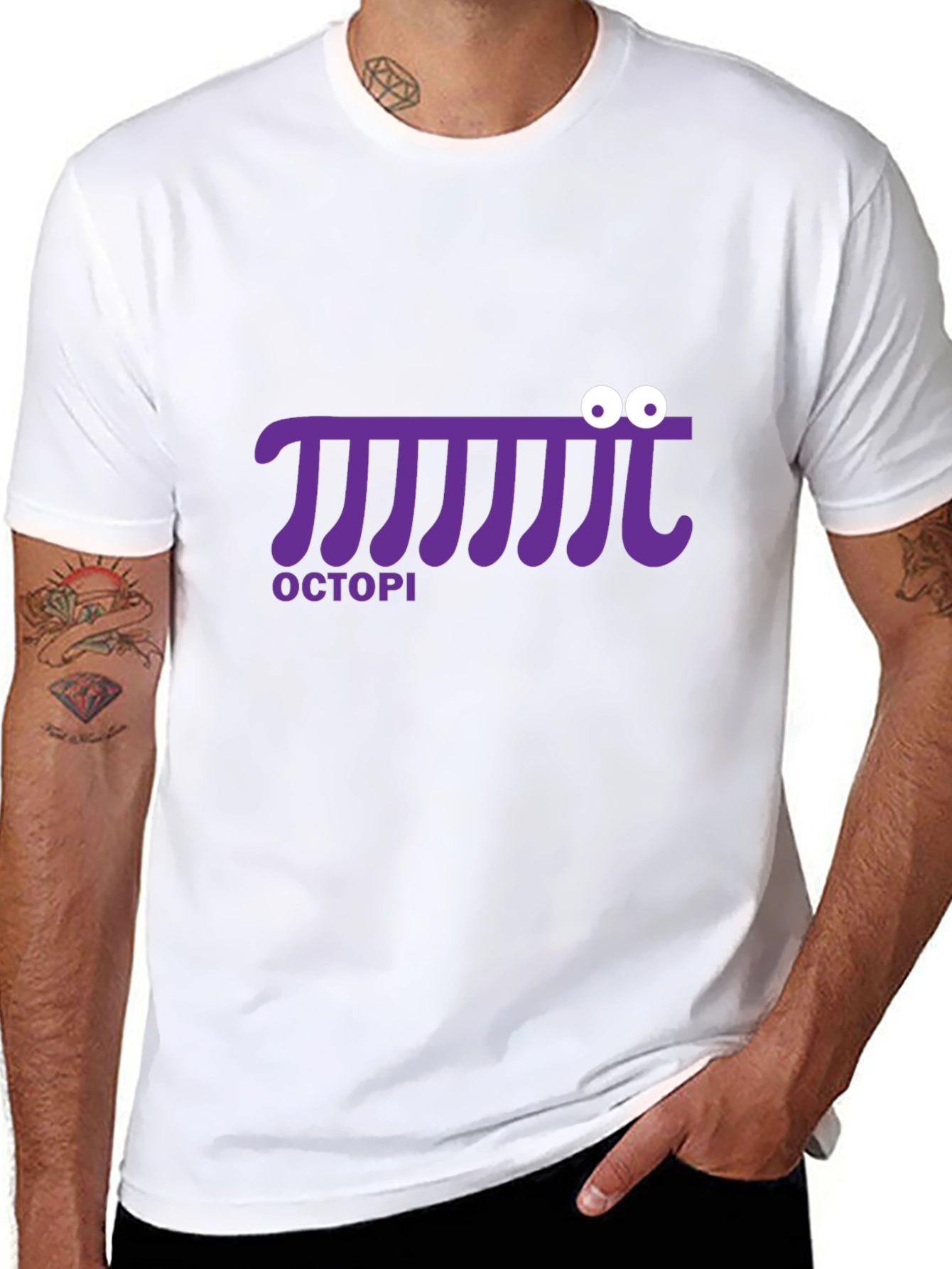 Octopi Pi Funny Math T-Shirt - Black