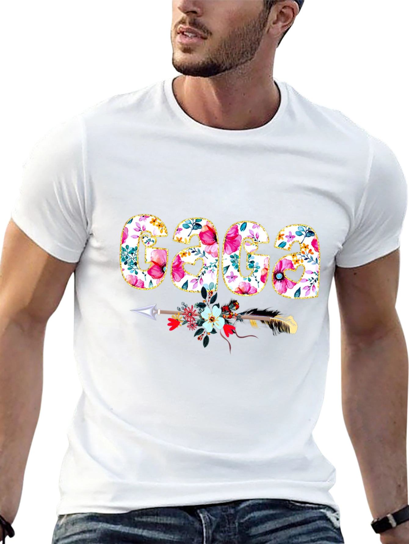 Floral GAGA Arrow T-Shirt