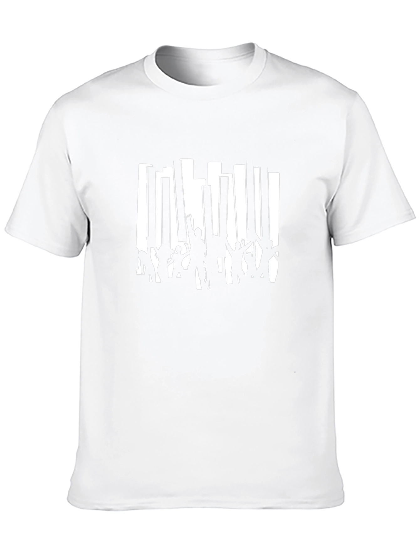 Black Graphic Tee - Crowd Silhouette