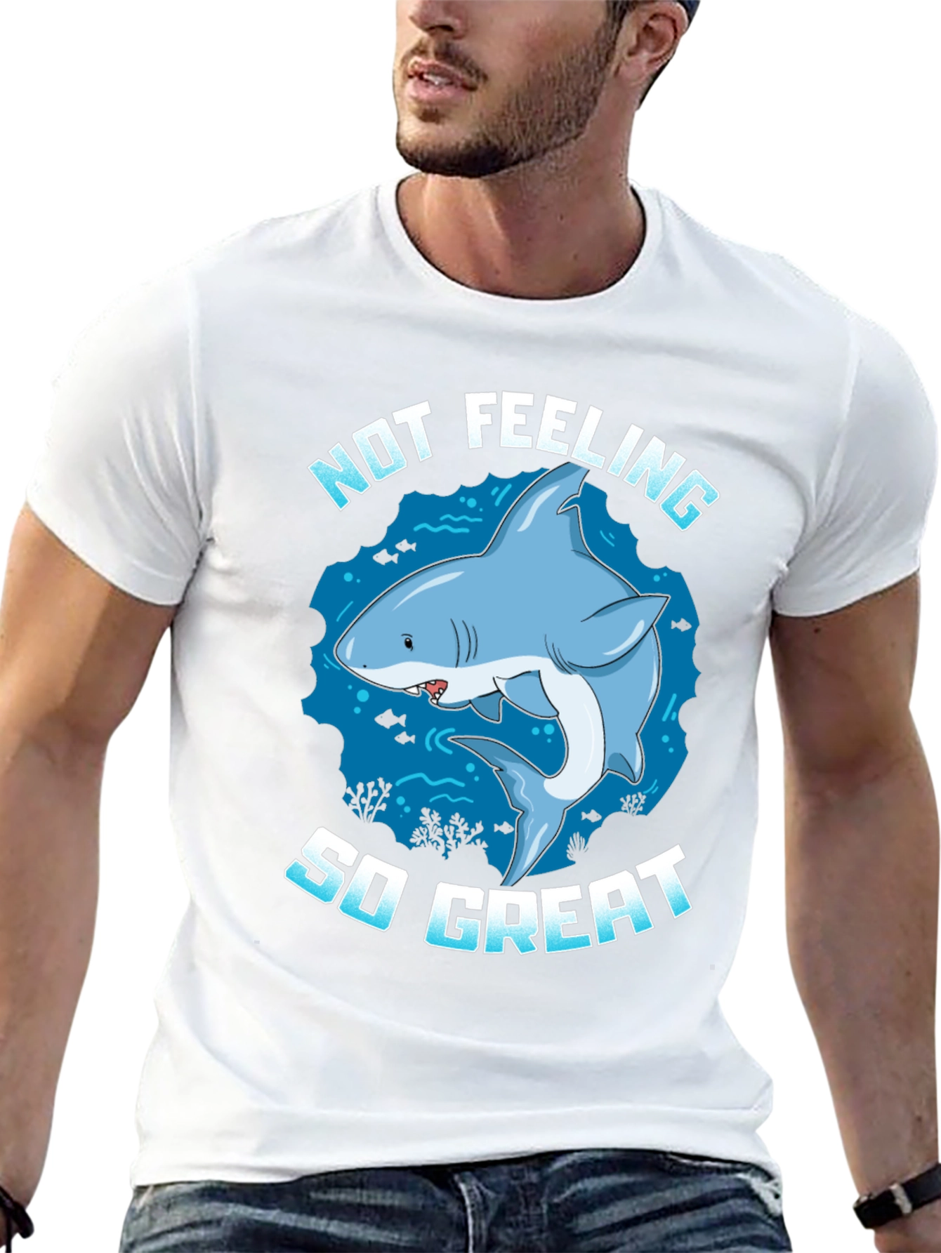 Not Feeling So Great Shark Graphic Tee