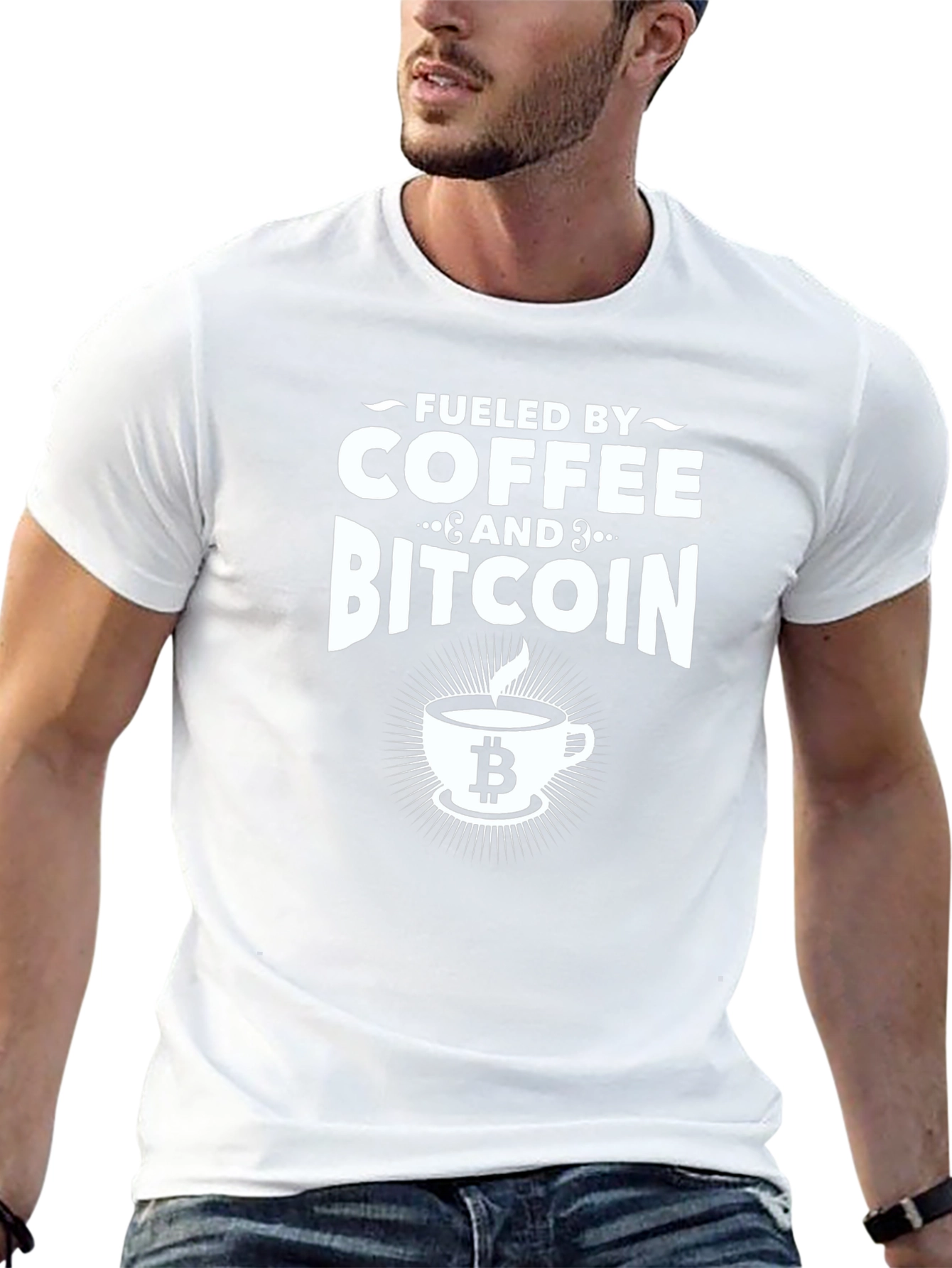 Fueled by Coffee & Bitcoin Graphic T-Shirt