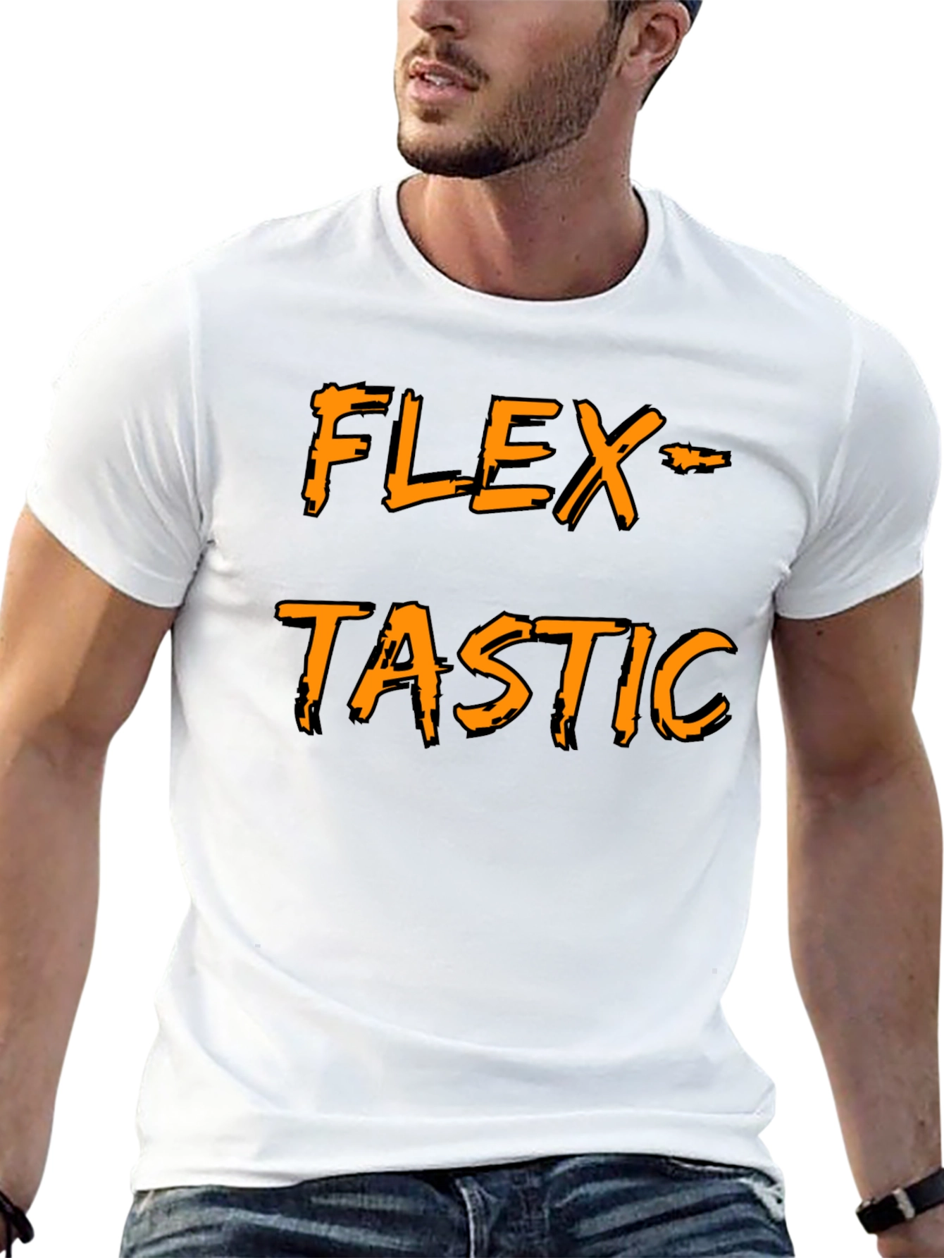 Flex-tastic Graphic Tee - Black Cotton Comfort