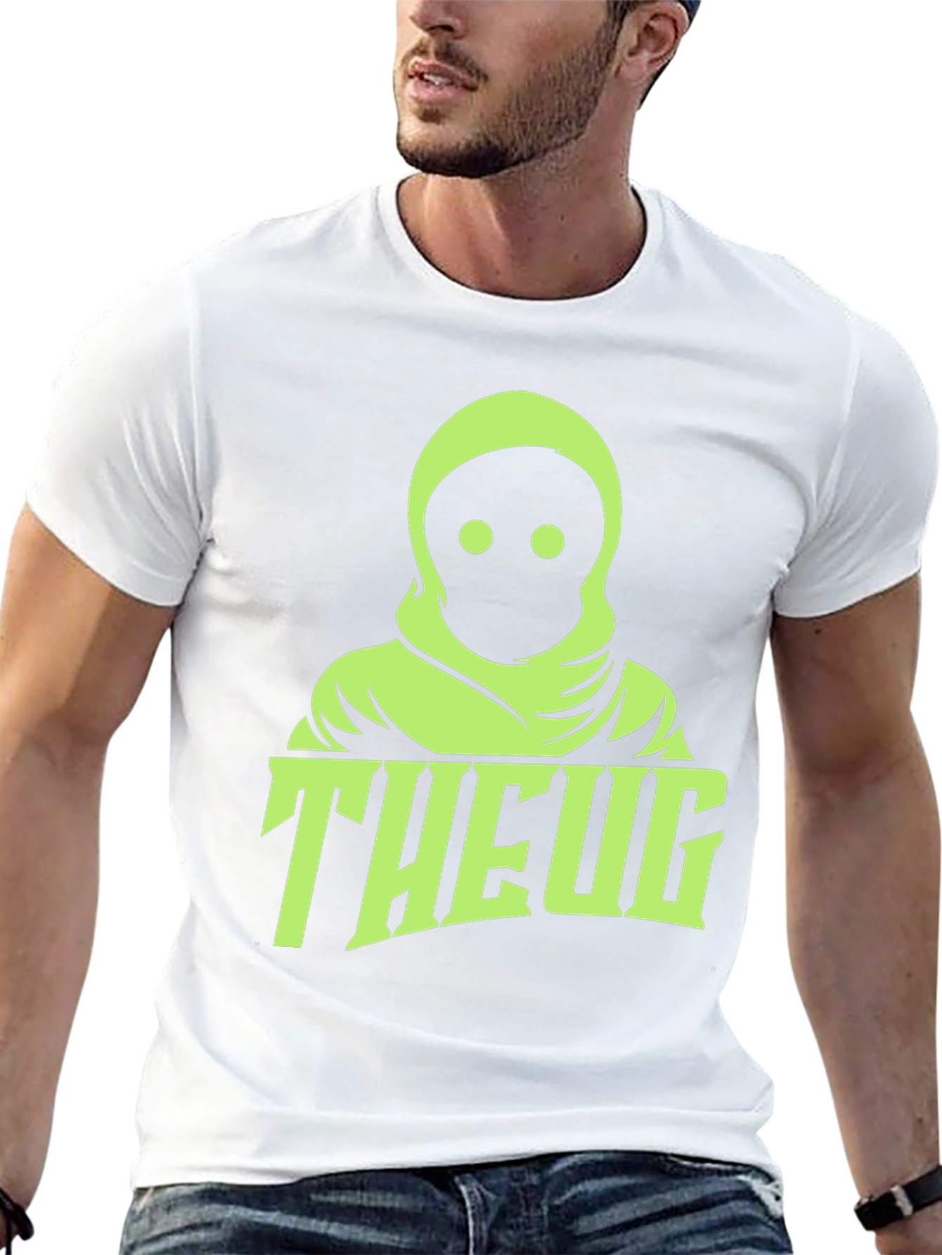 THEUG Black T-Shirt with Green Graphic