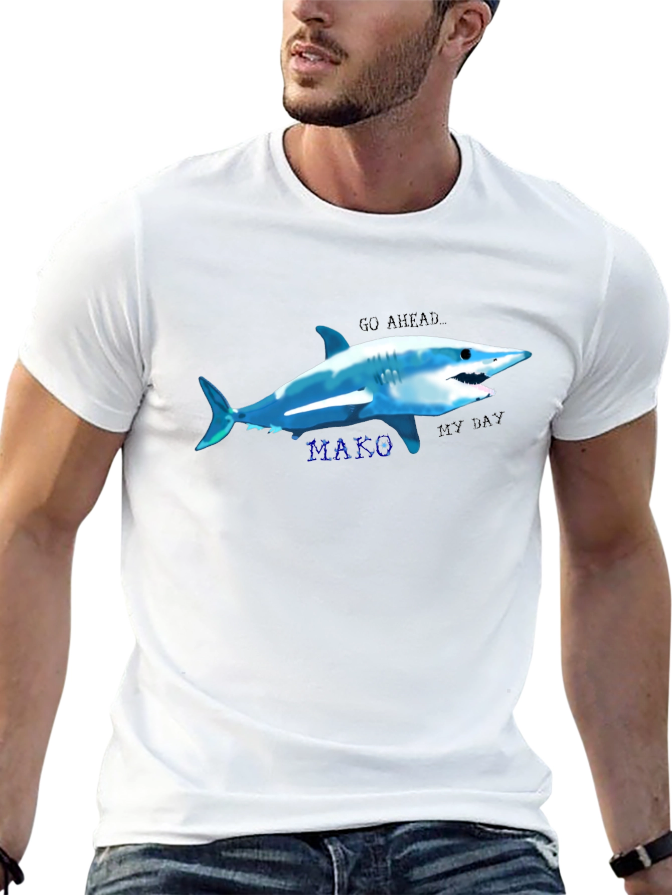 Go Ahead Make My Day Shark T-Shirt