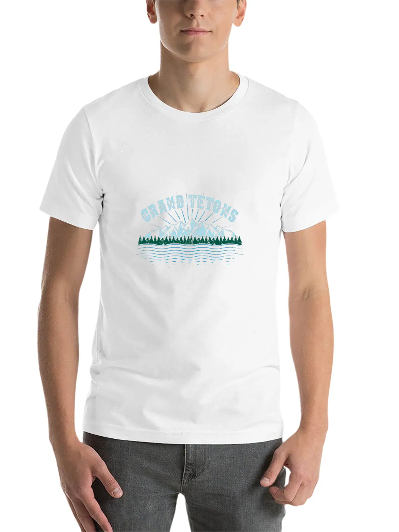 Grand Tetons Wyoming National Park Gift Unisex Casual T-Shirt – Clean Design For Daily Comfort