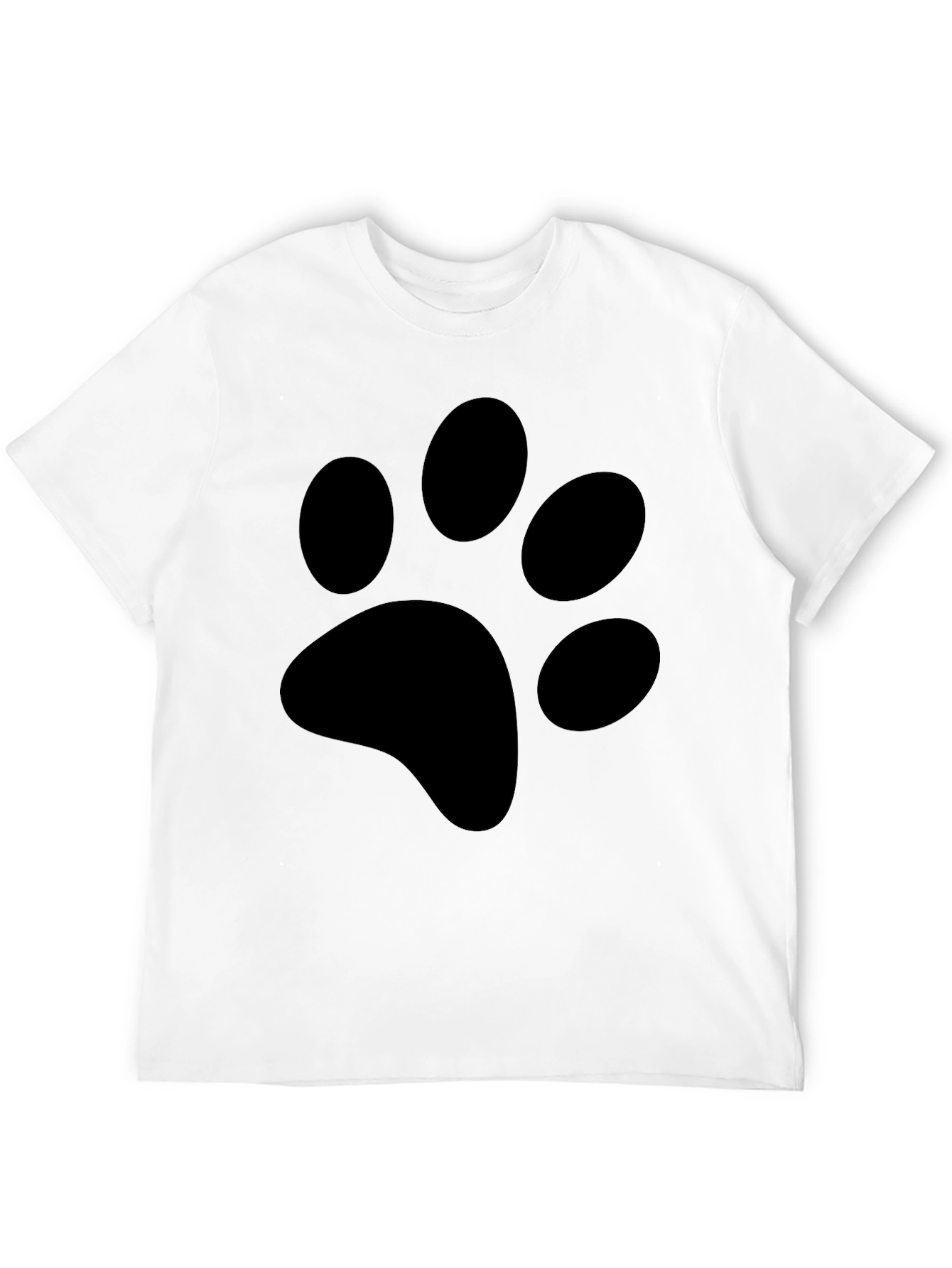Black Paw Print T-Shirt - Casual Style