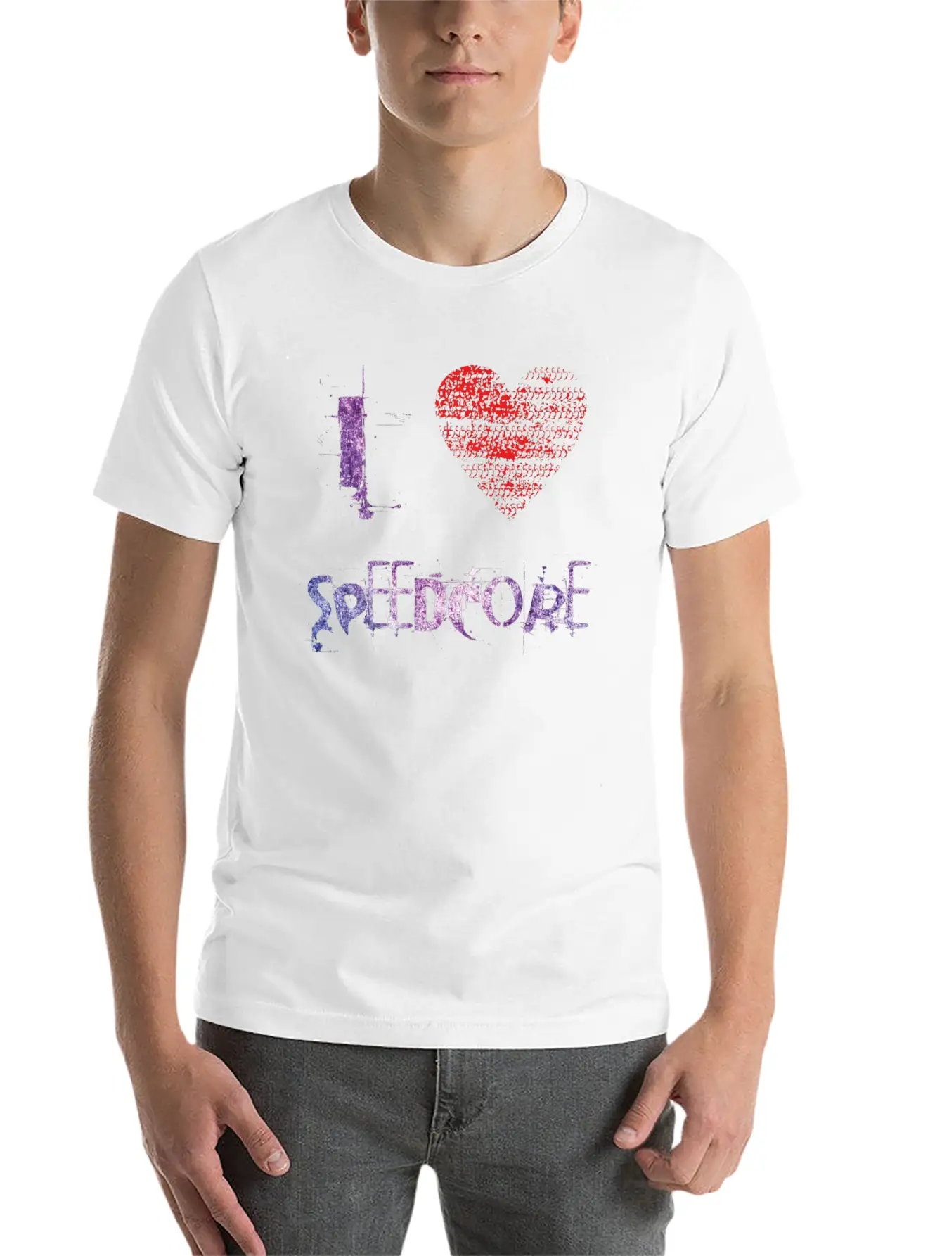 I Love SPEEDCORE Techno Hardtekk Raver Festival Unisex Casual T-Shirt – Clean Design For Daily Comfort