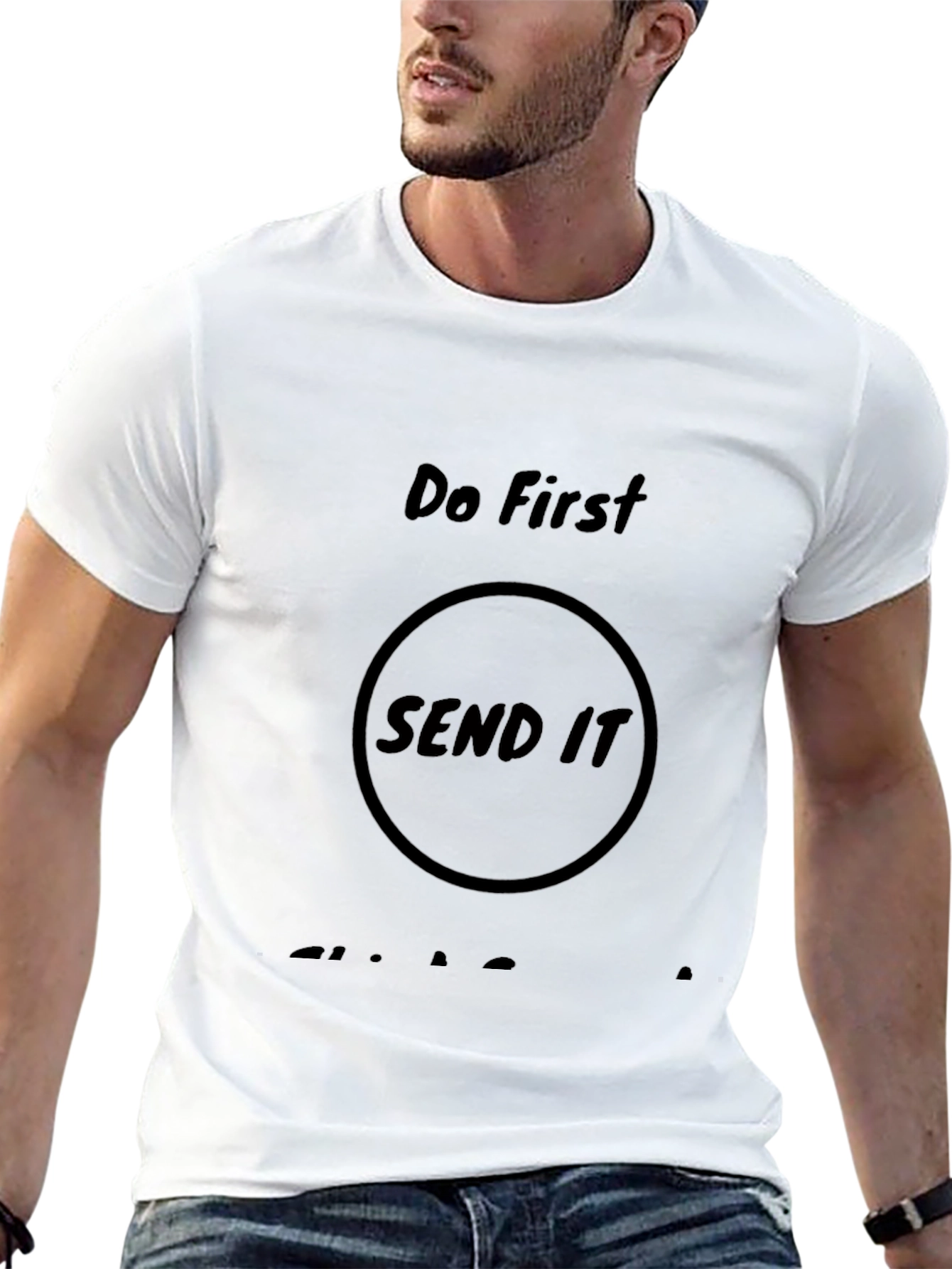 Do First Send It Black Graphic Tee