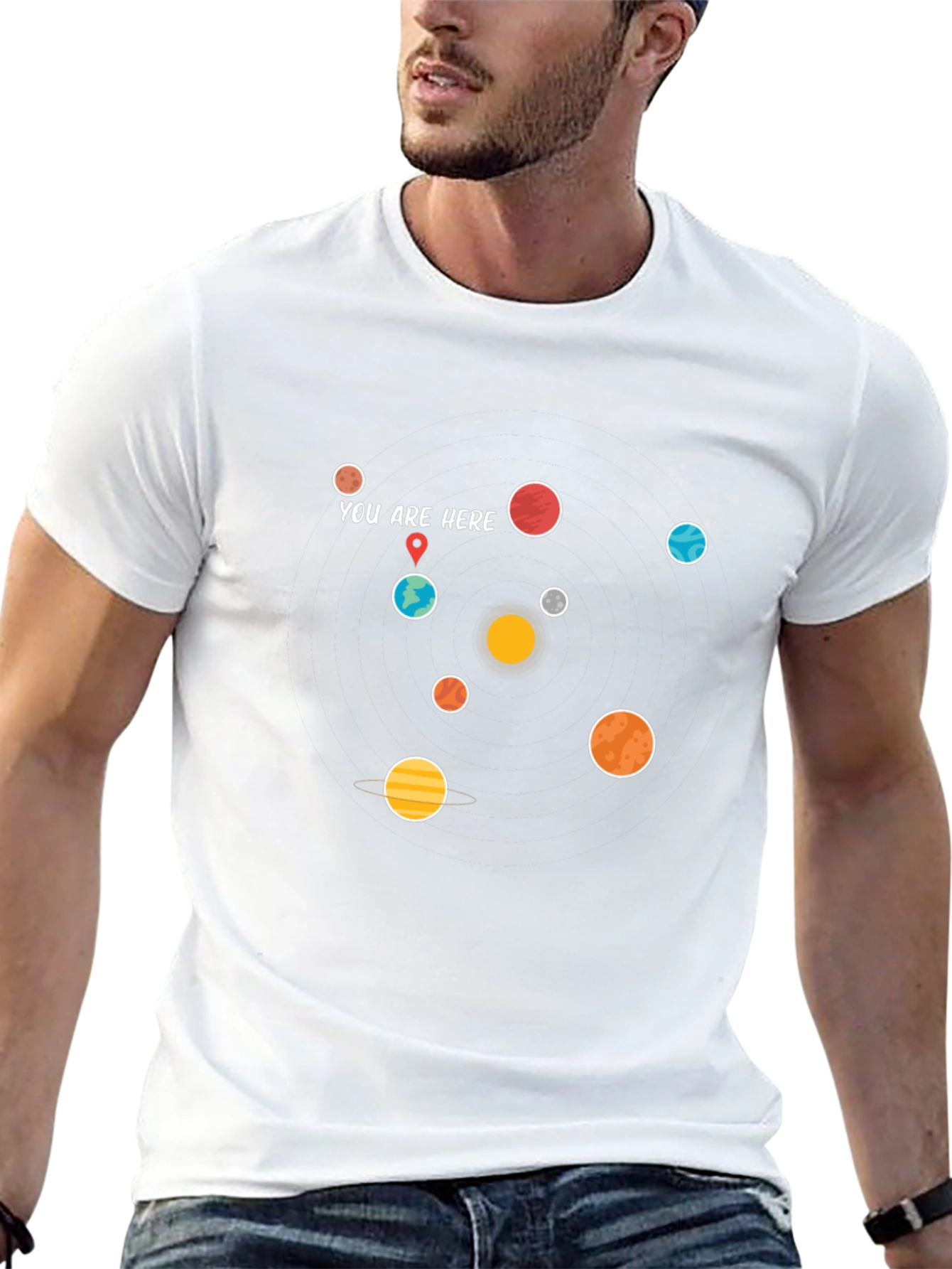 Planets Graphic T-Shirt - You Are Here Design