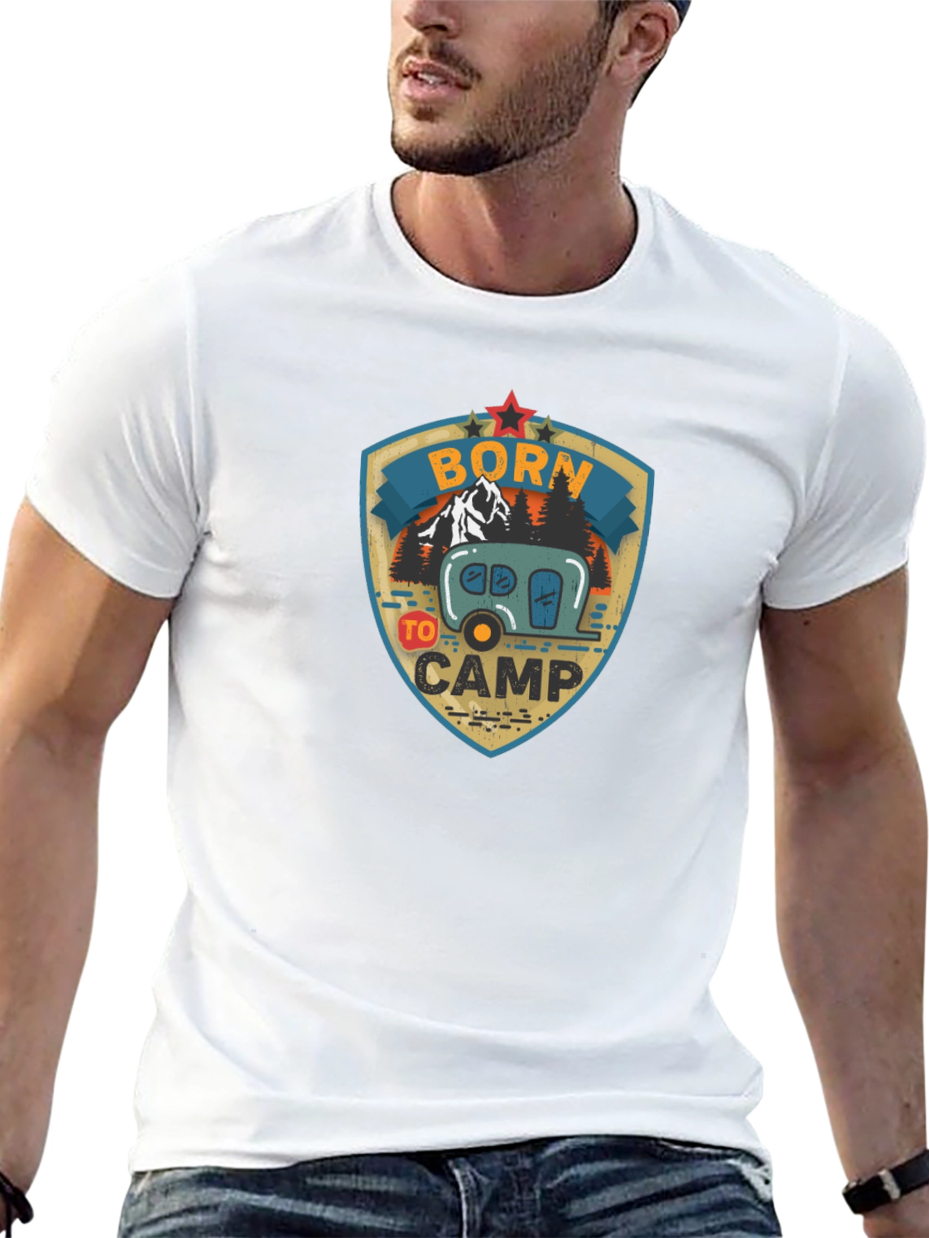 Born To Camp Graphic T-Shirt