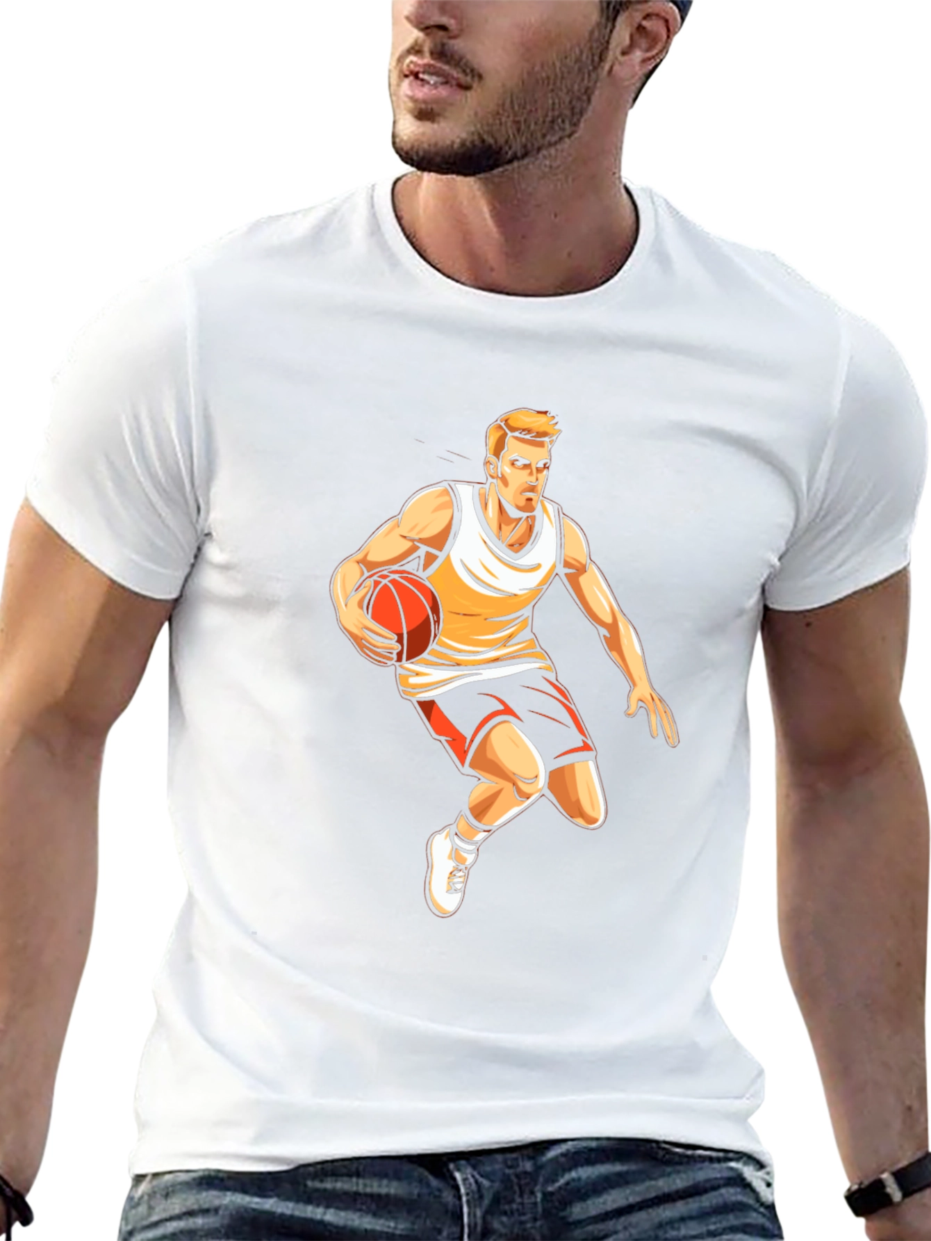 Basketball Player Graphic Black T-Shirt