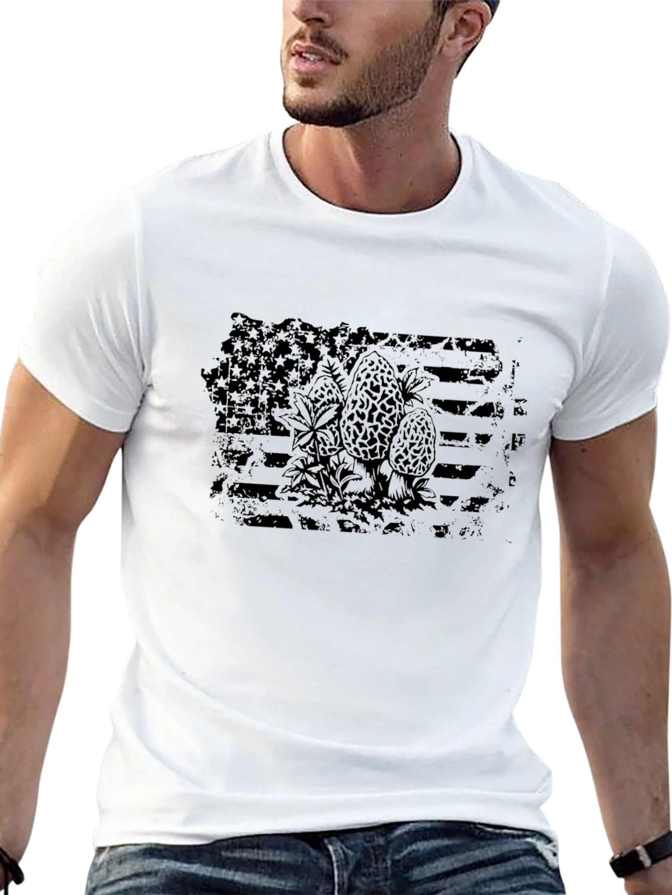 American Flag Morels Graphic T-Shirt