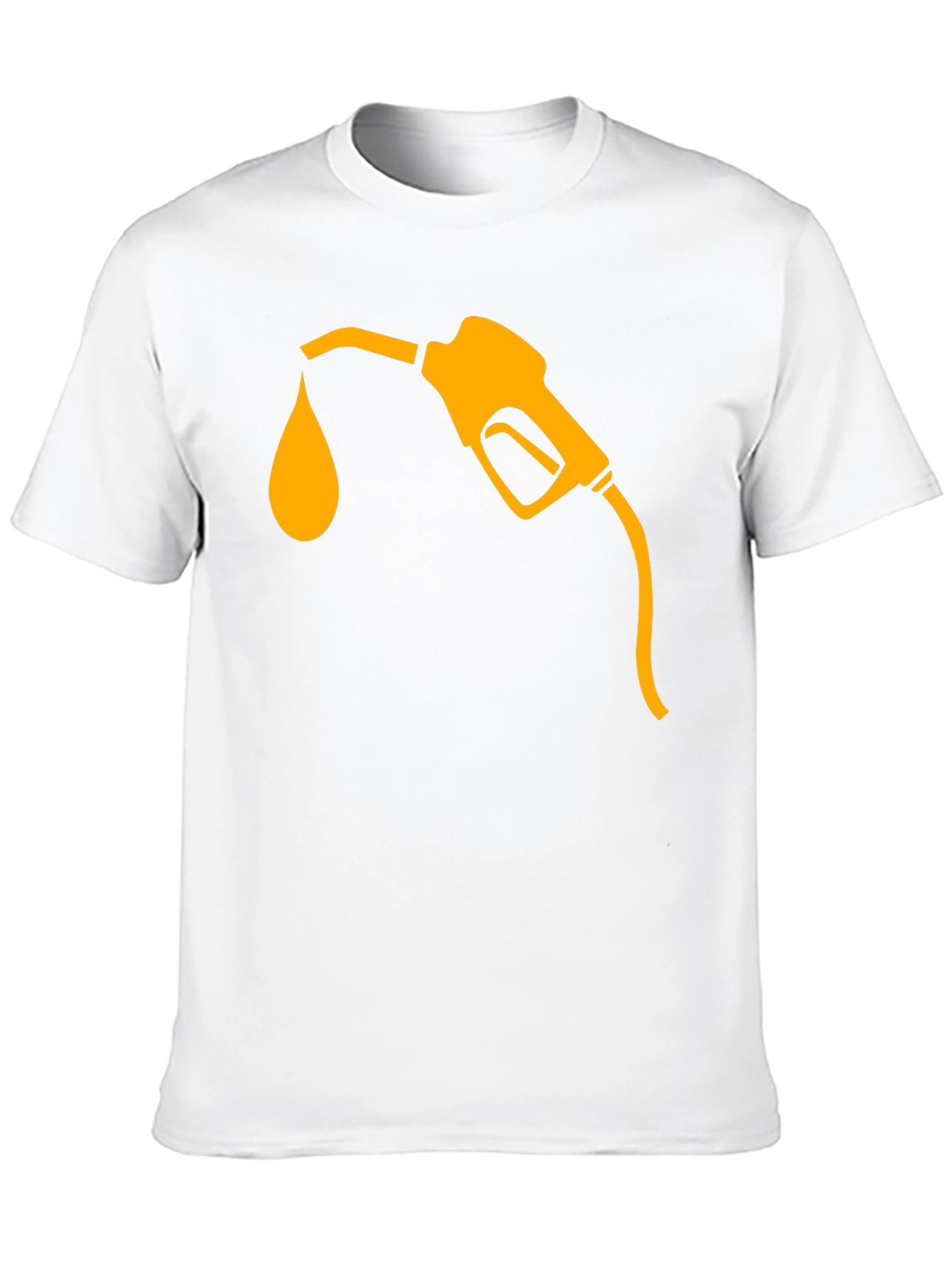 Fuel Up: Mens Black T-Shirt with Gas Pump Graphic