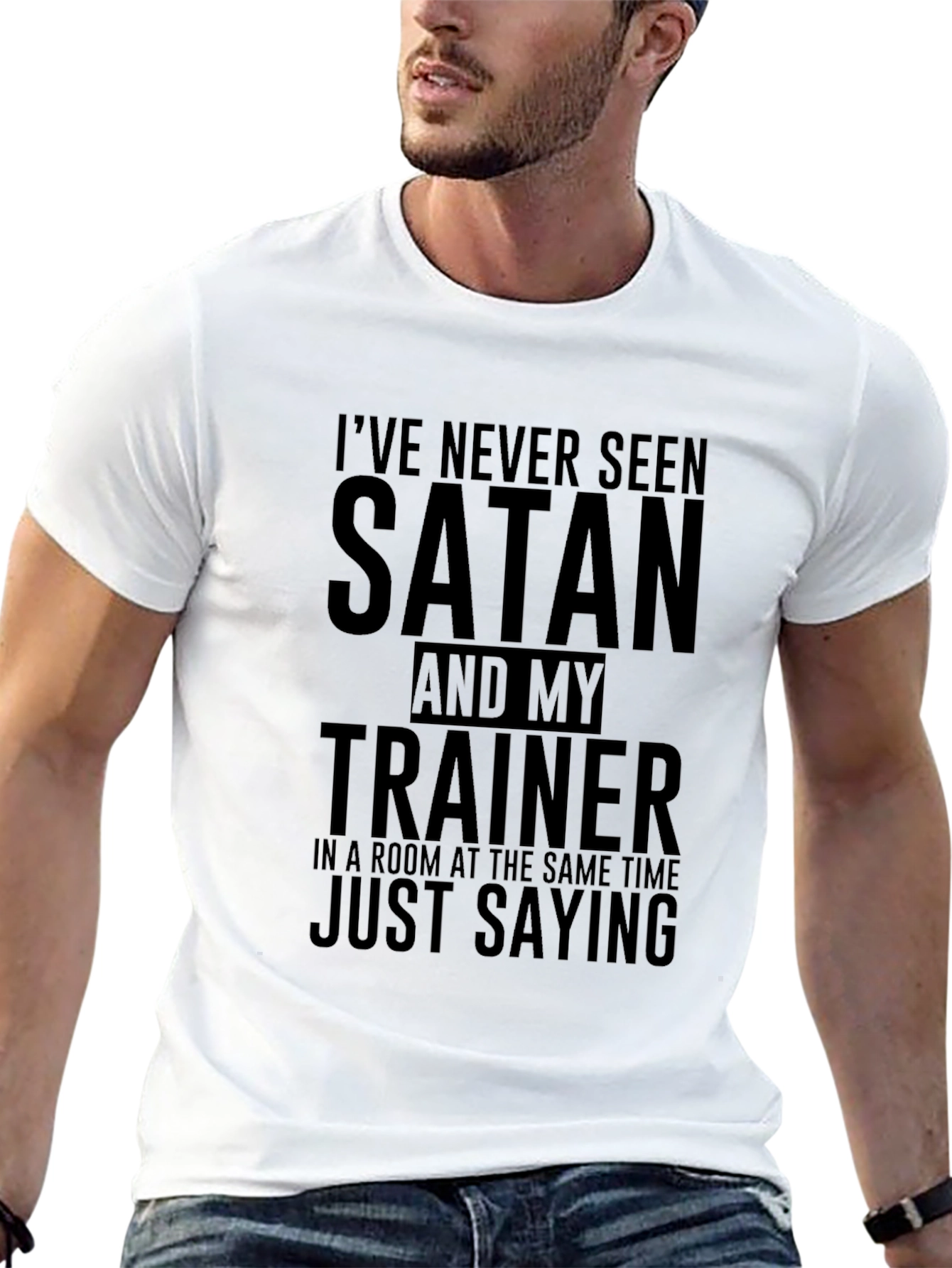 Satan Trainer Funny Black T-Shirt