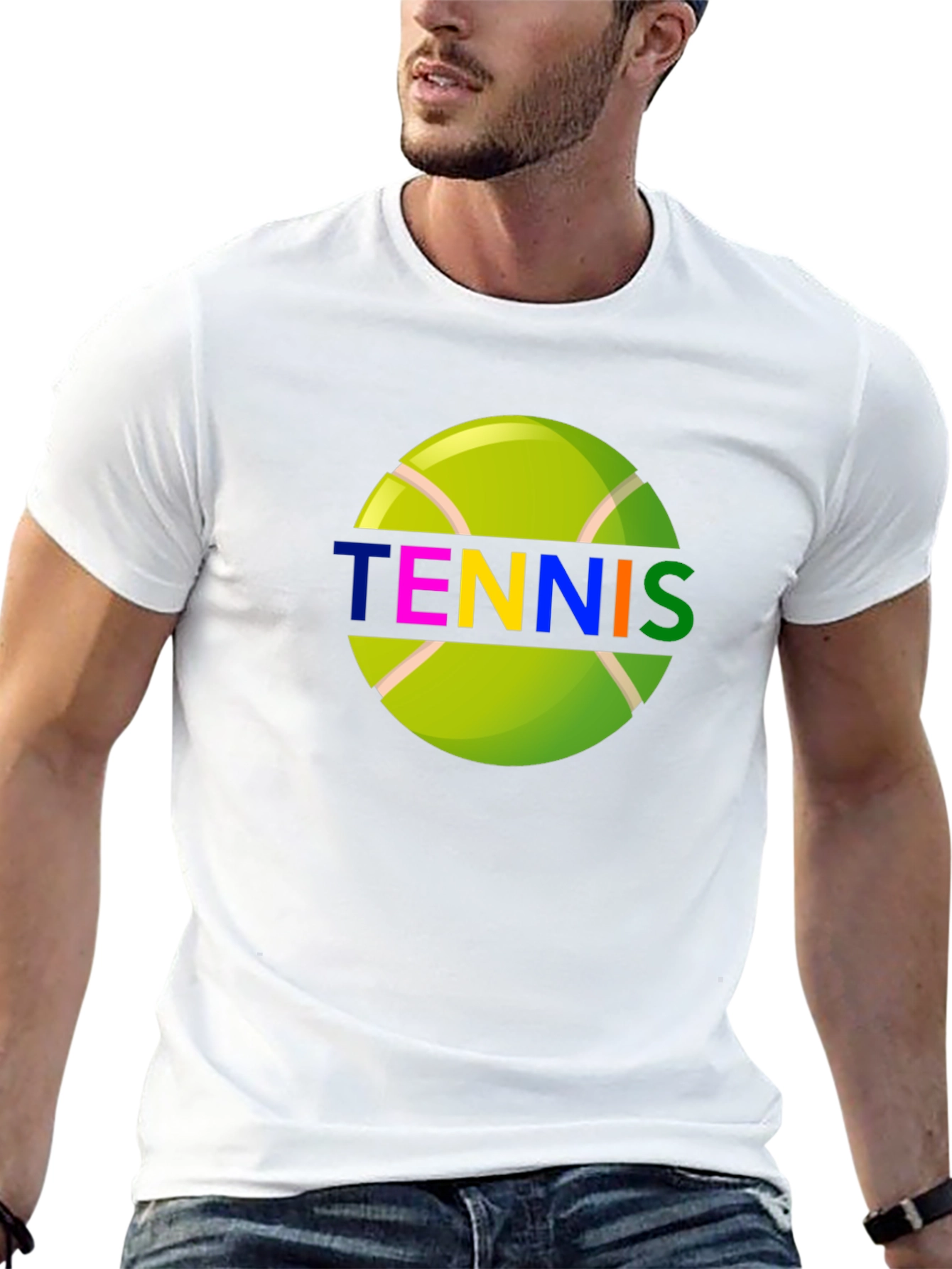 Tennis Ball Graphic Tee - Sporty Casual Wear