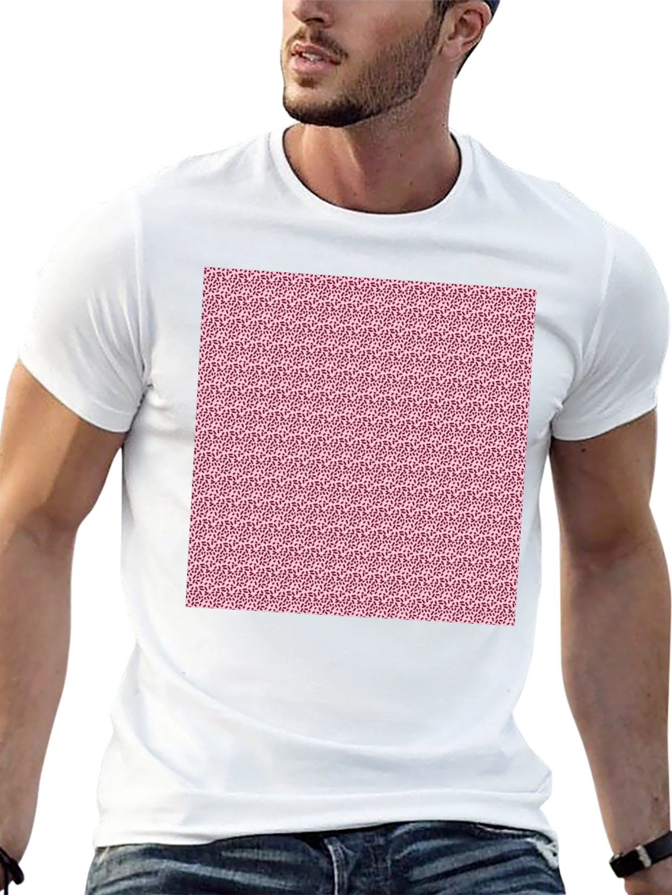 Patterned Black T-Shirt