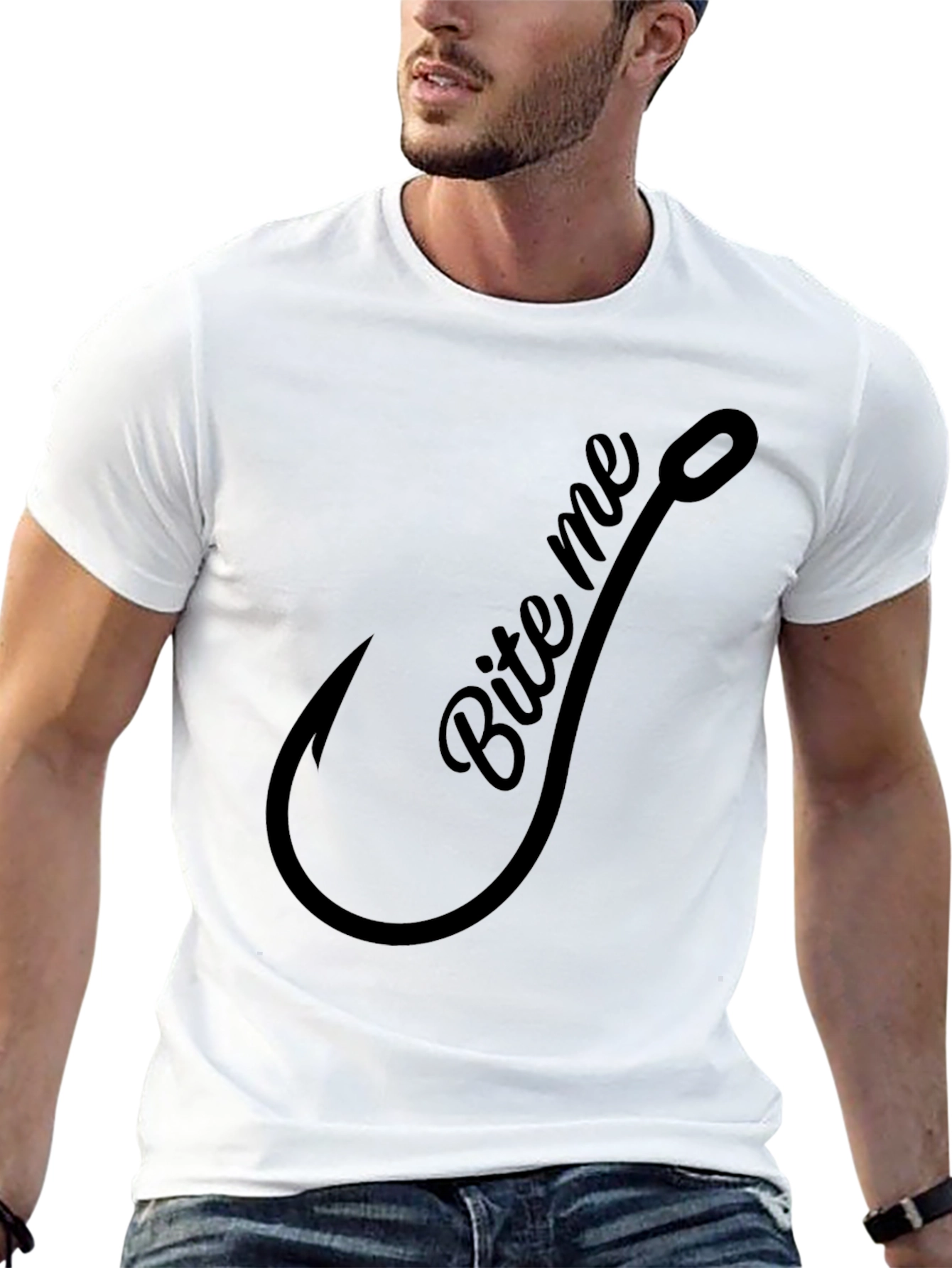 Bite Me Fishing Hook Graphic Tee