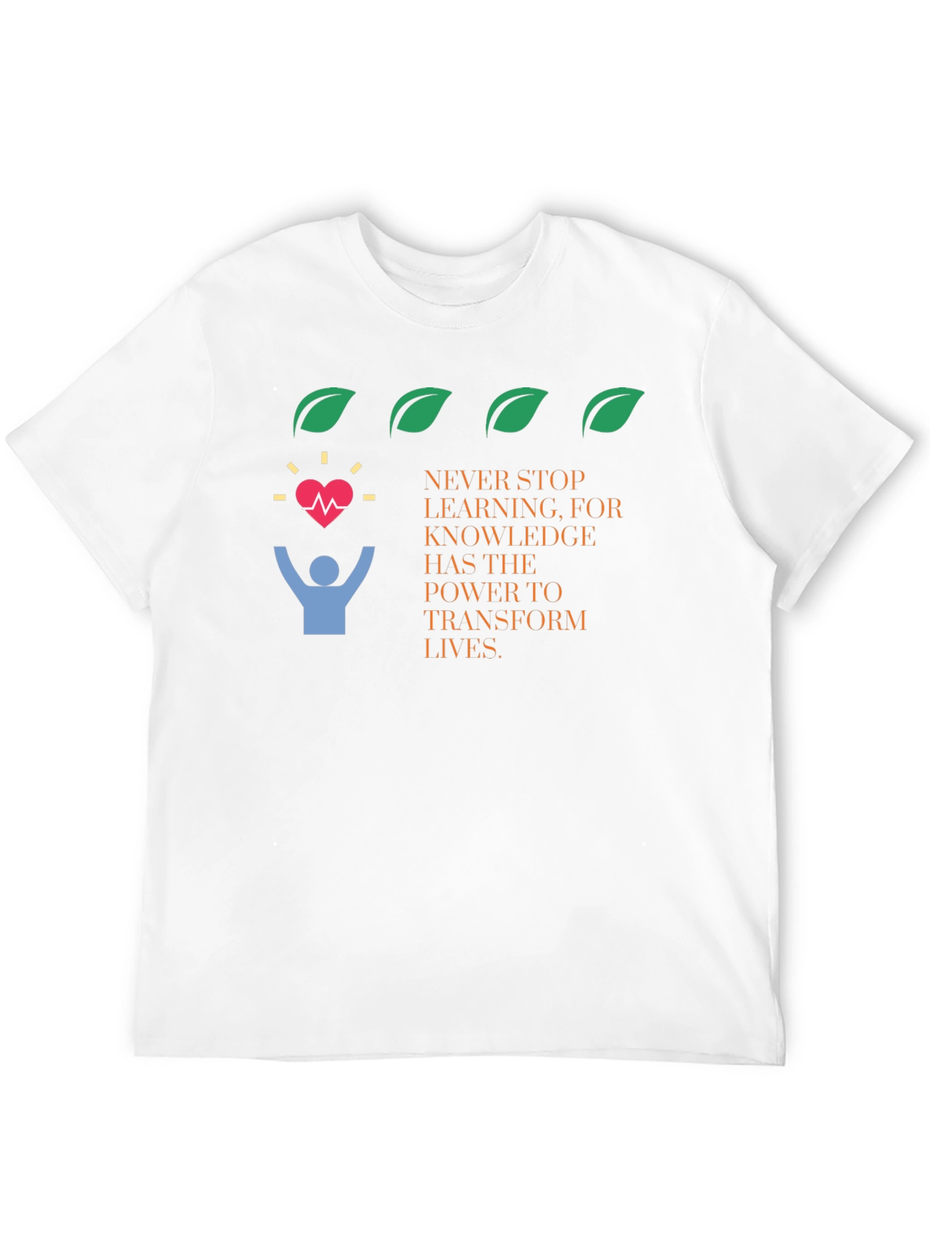 Knowledge Transforms Lives Black Graphic Tee