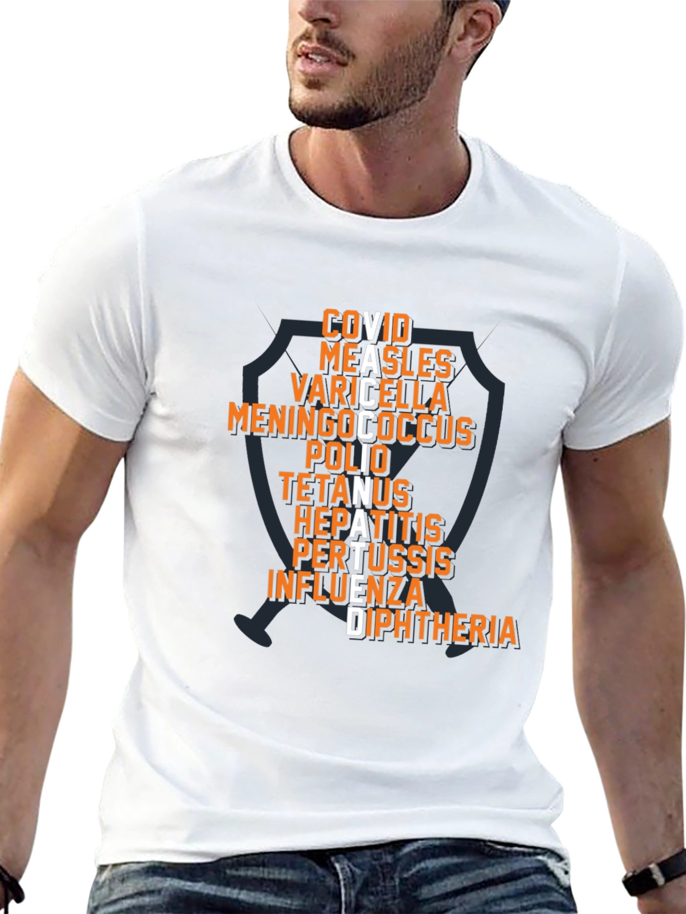 Vaccinated T-Shirt - Disease Shield Tee