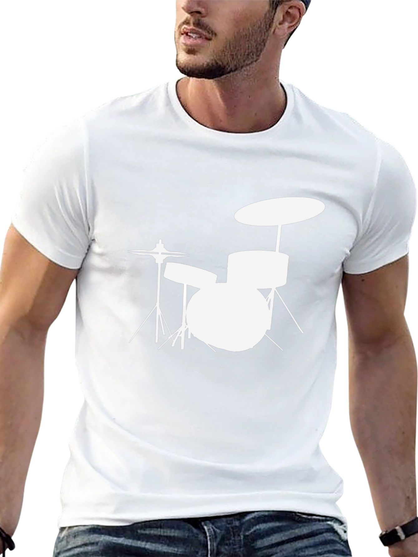 Drum Kit T-Shirt - Black Music Tee