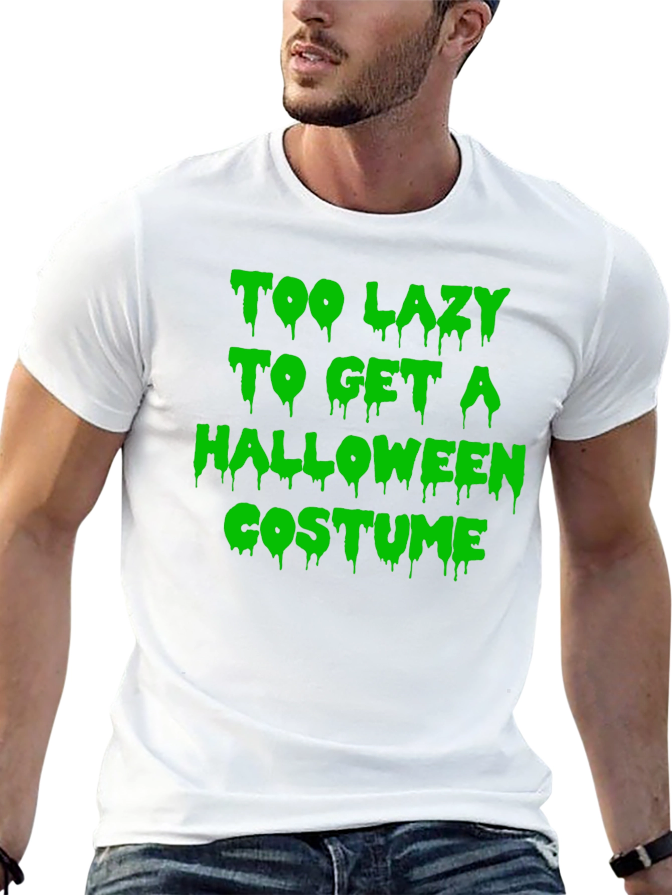 Funny Halloween T-Shirt: Too Lazy Costume