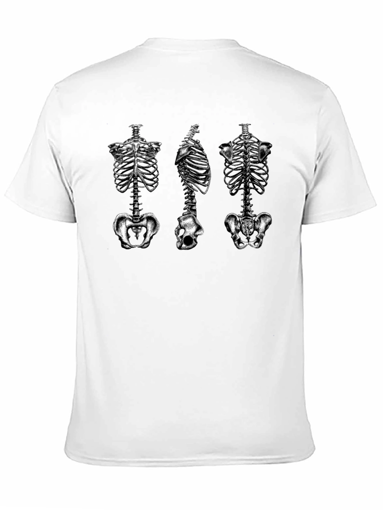 Anatomical Skeleton Rib Cage T-Shirt - Black