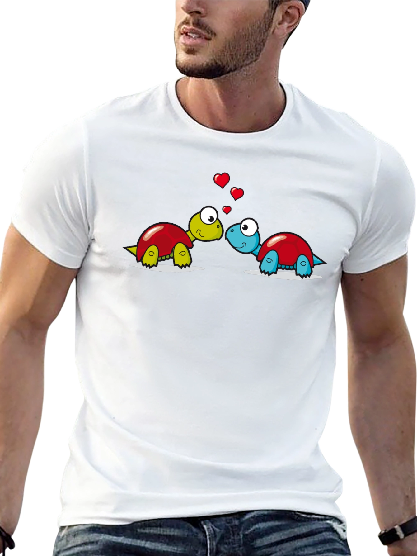 Cute Turtle Love Graphic T-Shirt