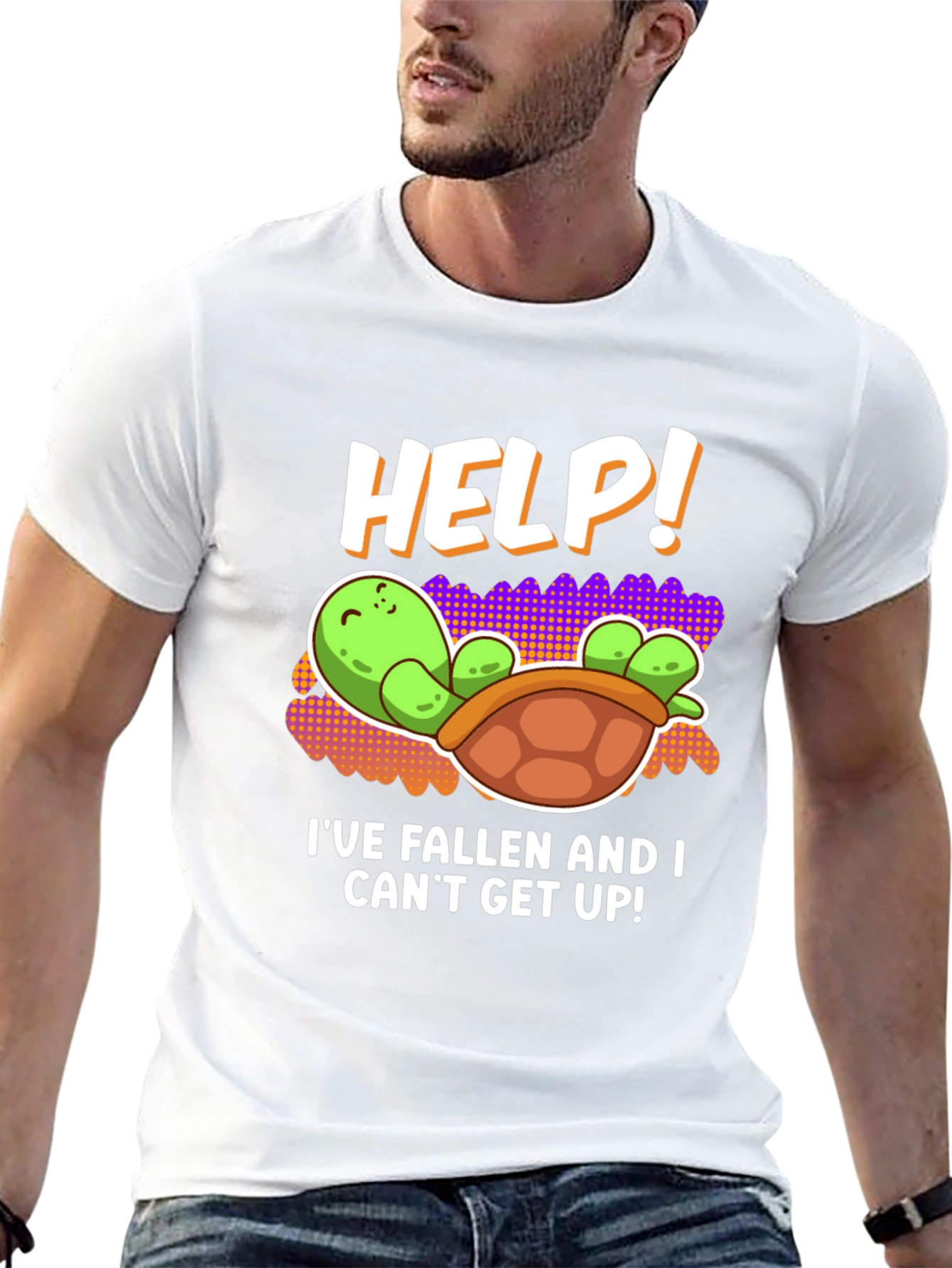 Help! Turtle Tee - Ive Fallen Humor T-Shirt