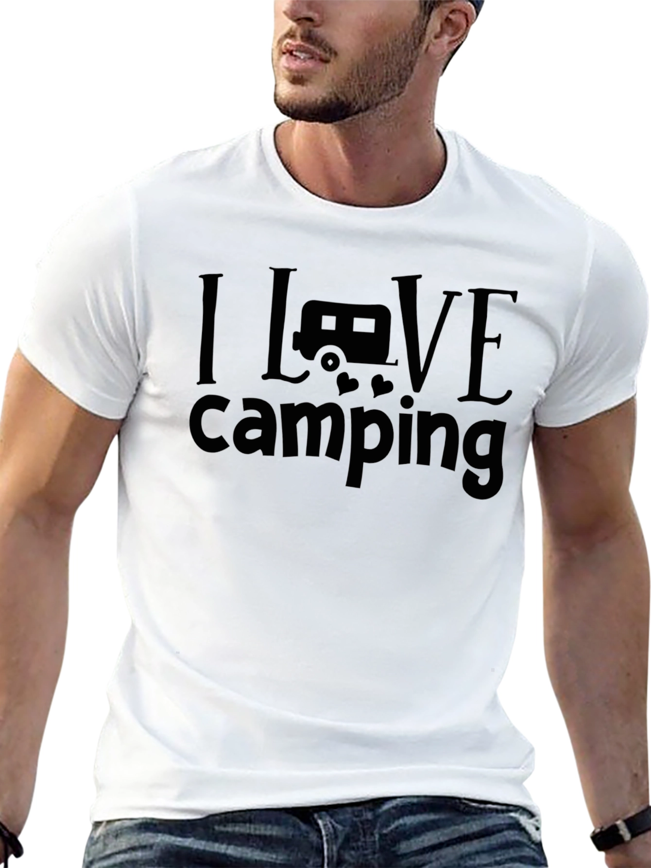 I Love Camping Graphic Tee - Black