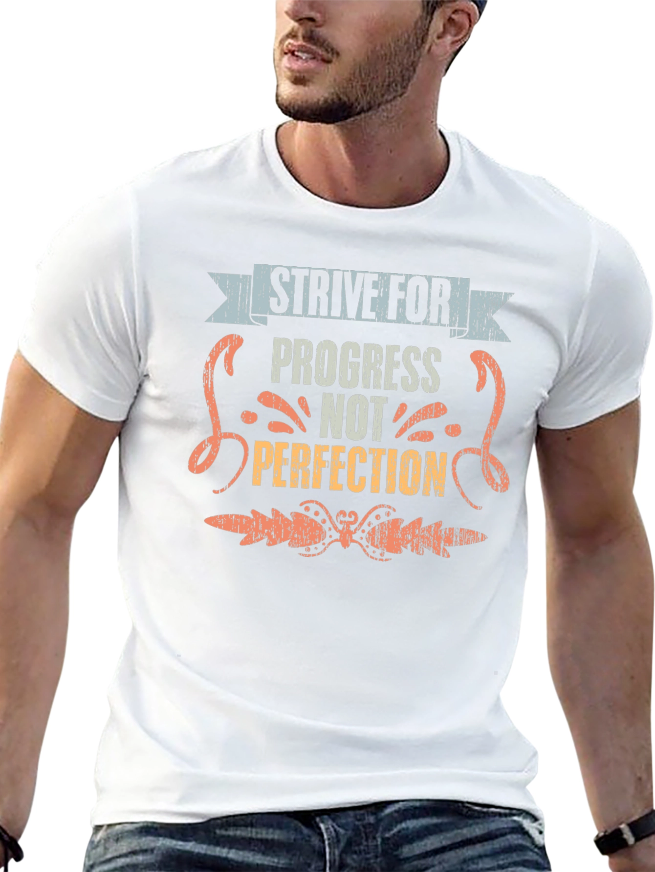 Strive For Progress Not Perfection Graphic Tee