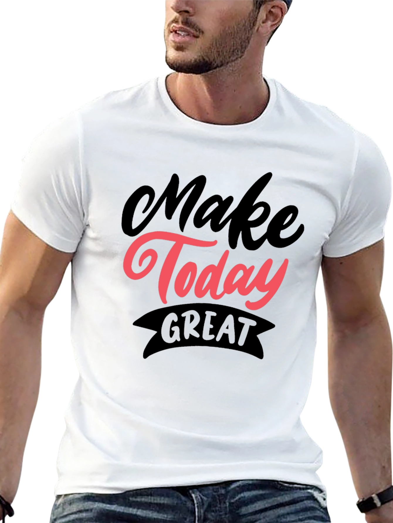 Make Today Great Graphic Tee - Black