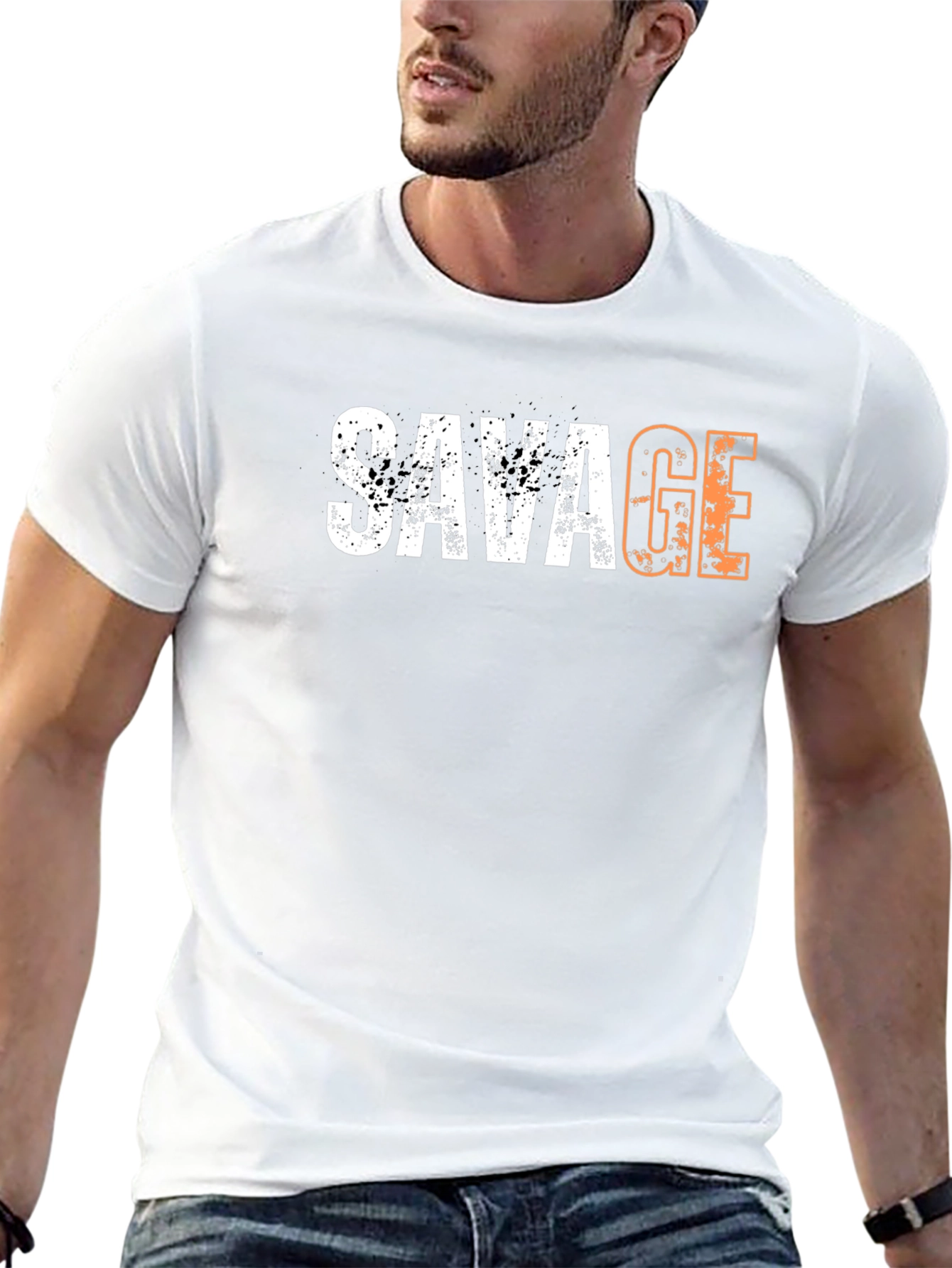 Savage Graphic Print Black T-Shirt