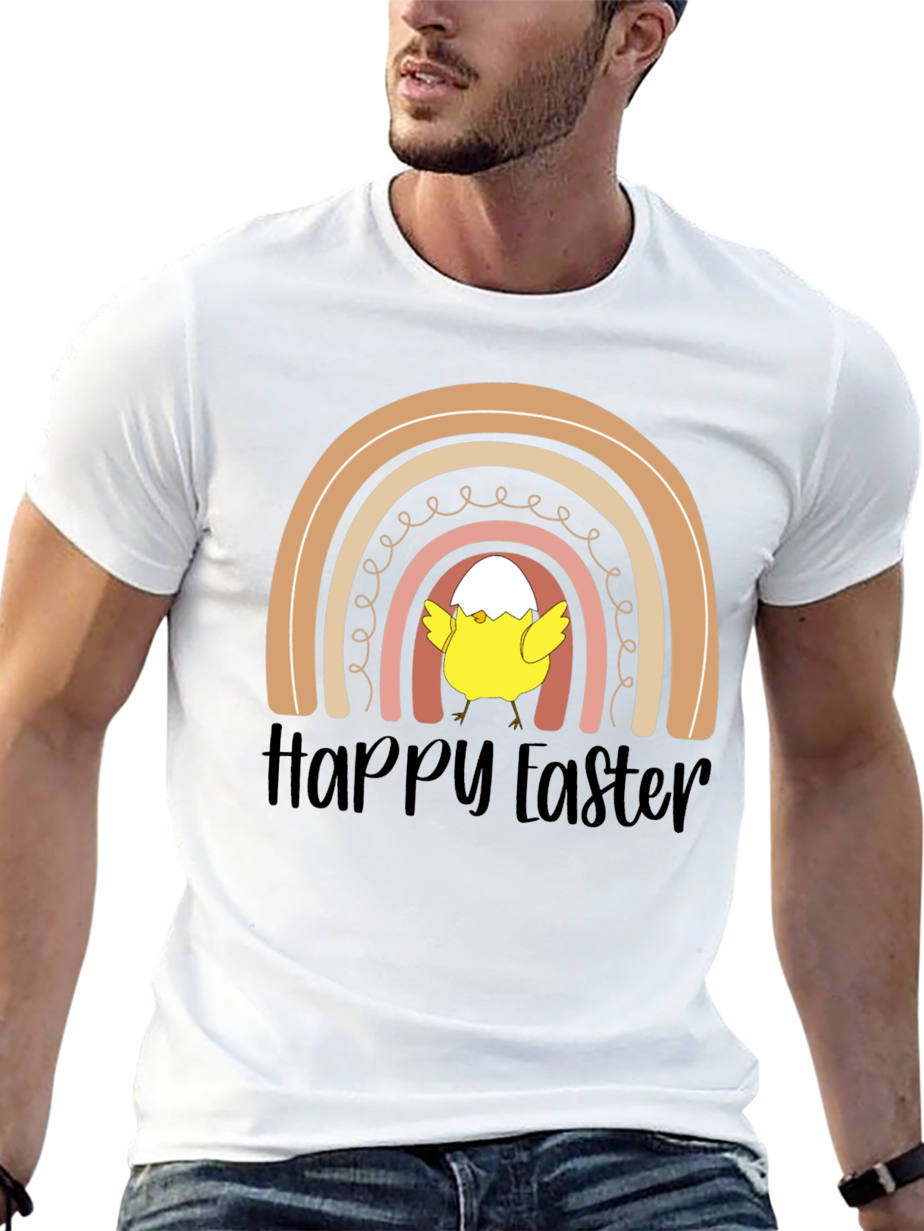 Happy Easter Chick Rainbow T-Shirt