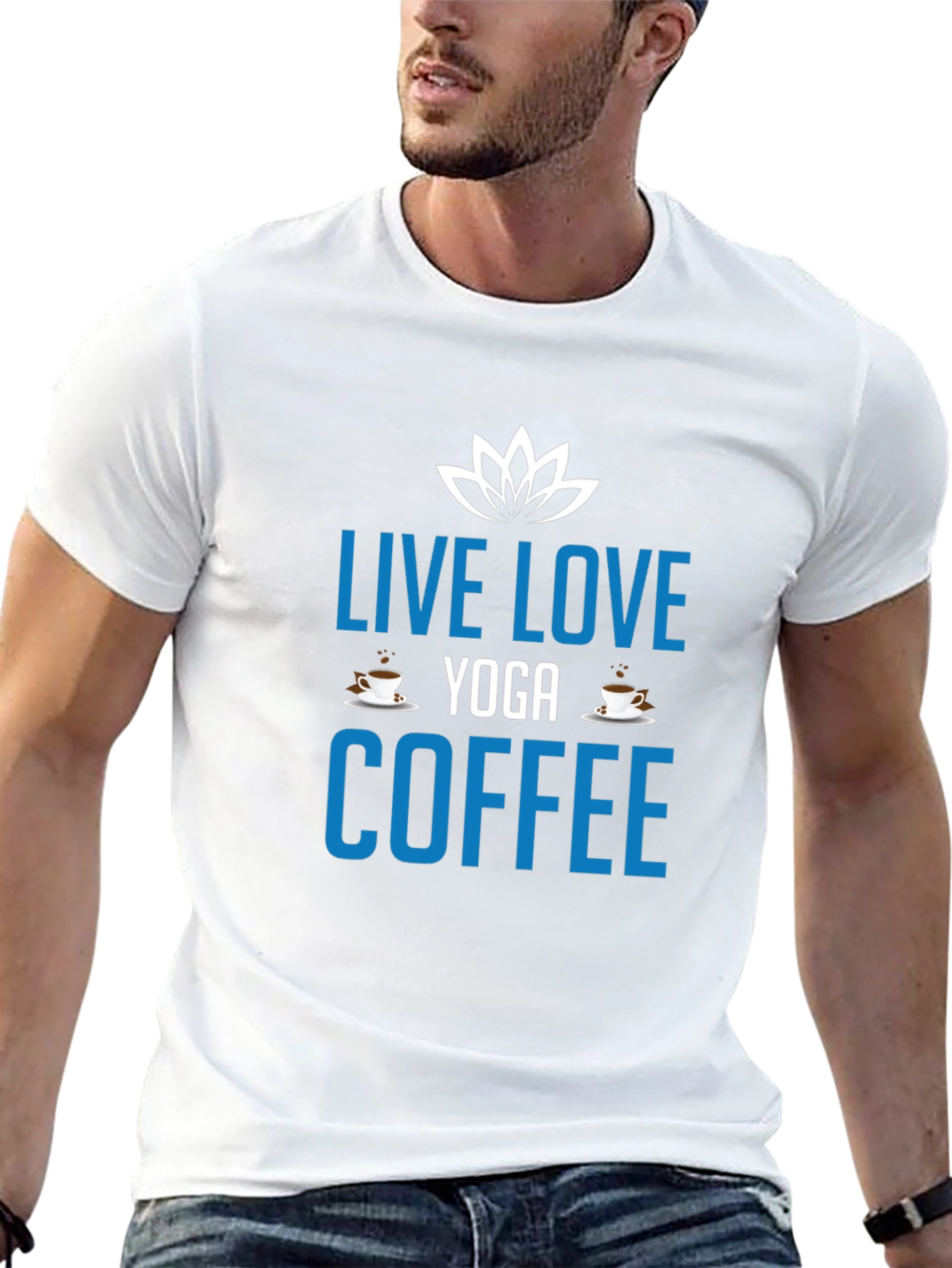 Live Love Yoga Coffee Black Graphic Tee