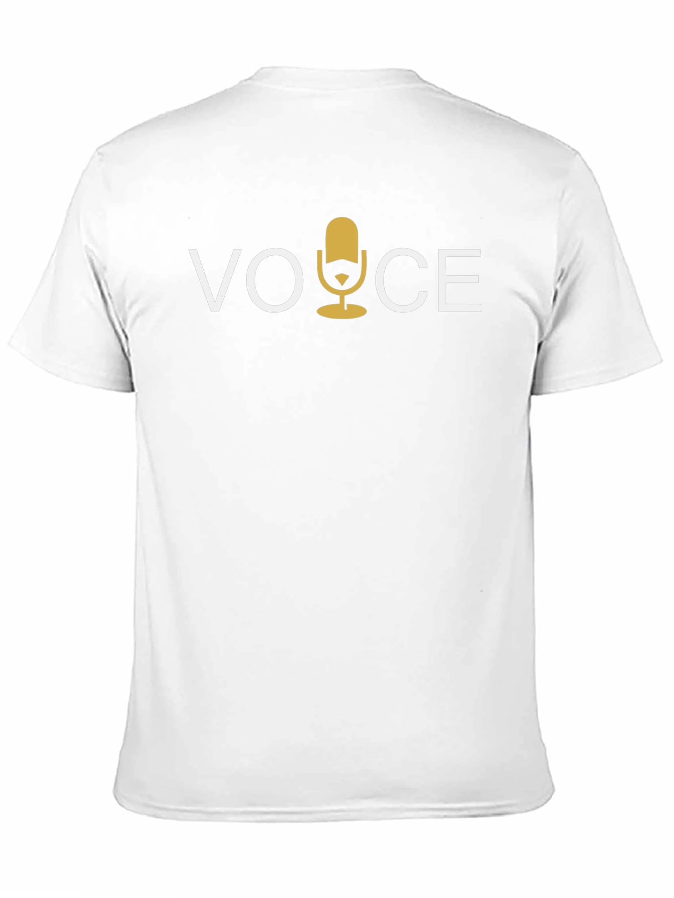 Voice Graphic Tee - Microphone Design Black Cotton T-Shirt