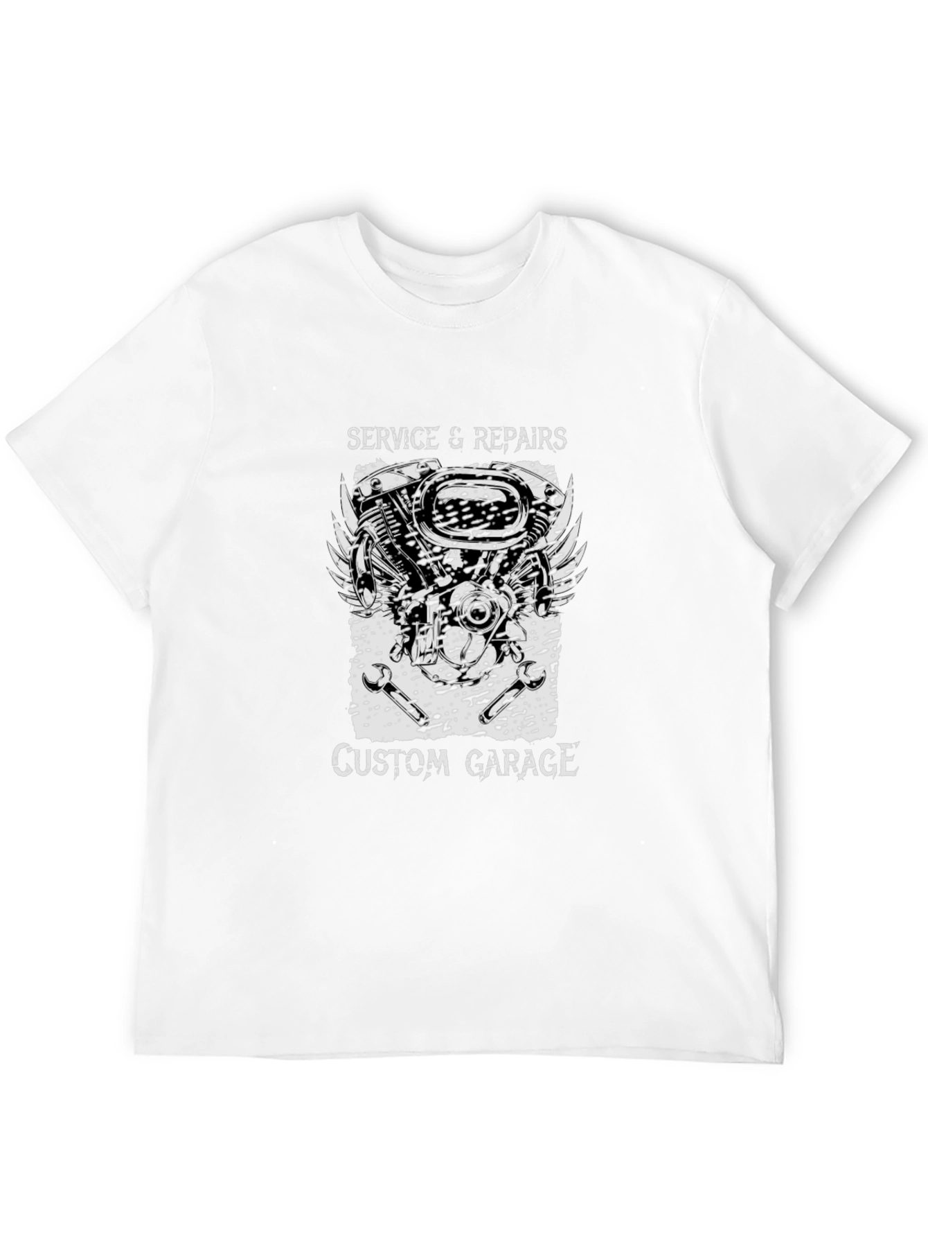 Custom Garage Service & Repair Black T-Shirt
