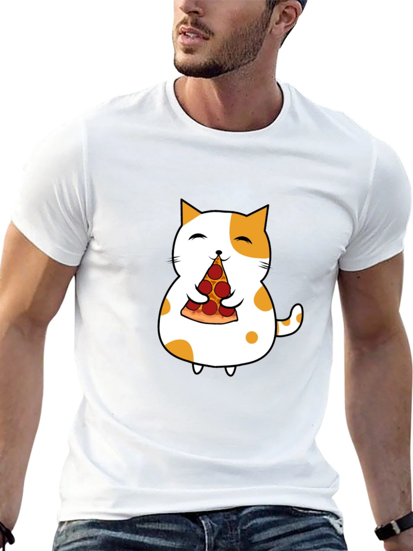 Pizza Cat Graphic Tee - Fun & Unique Design