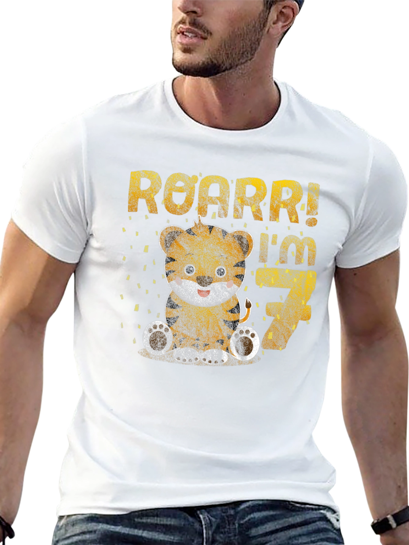 Roarr! Im 7 - Tiger Birthday T-Shirt