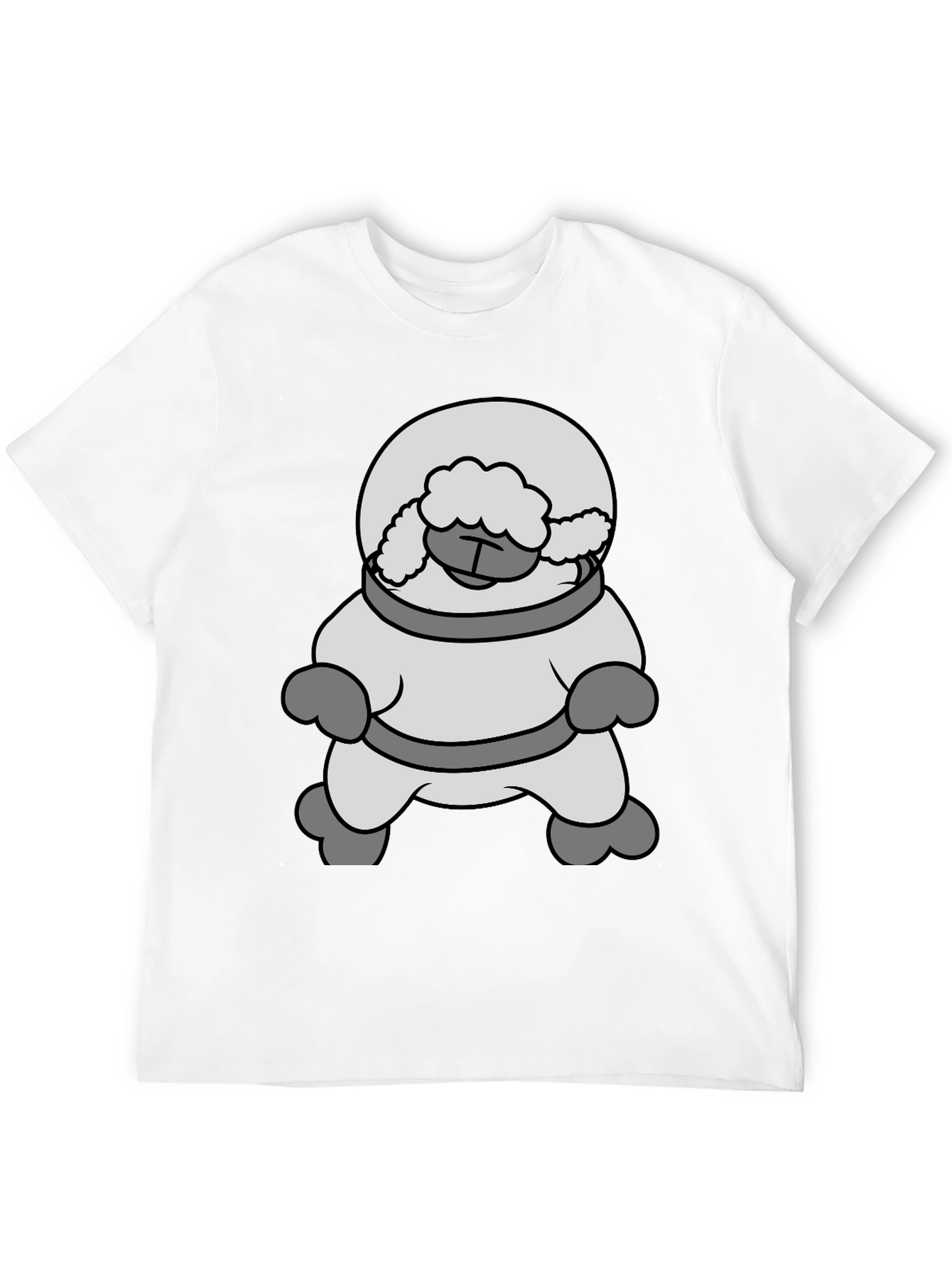 Astronaut Sheep Black T-Shirt