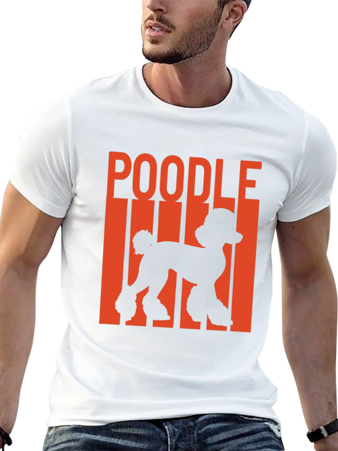 Poodle Silhouette Graphic Tee - Black