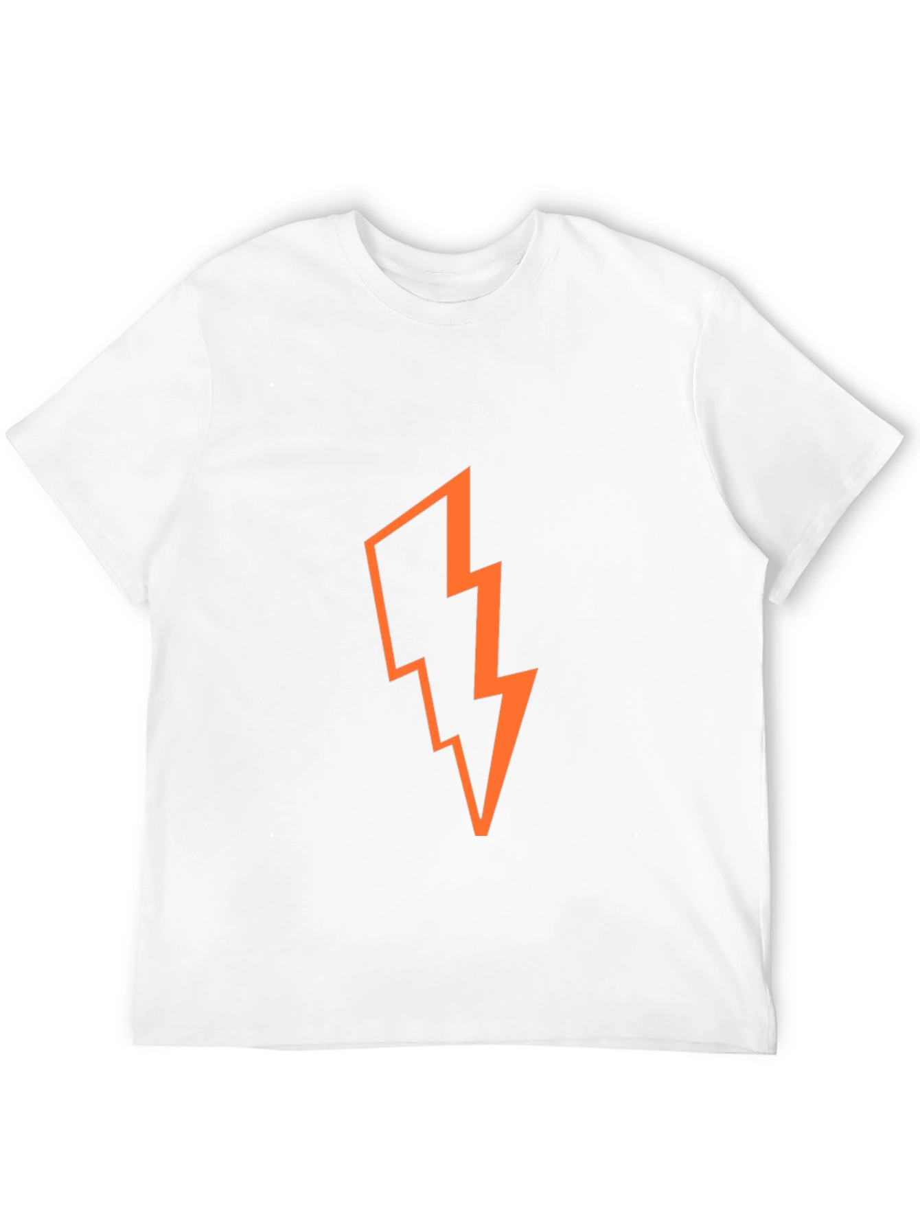 Bold Lightning Bolt Graphic T-Shirt - Black