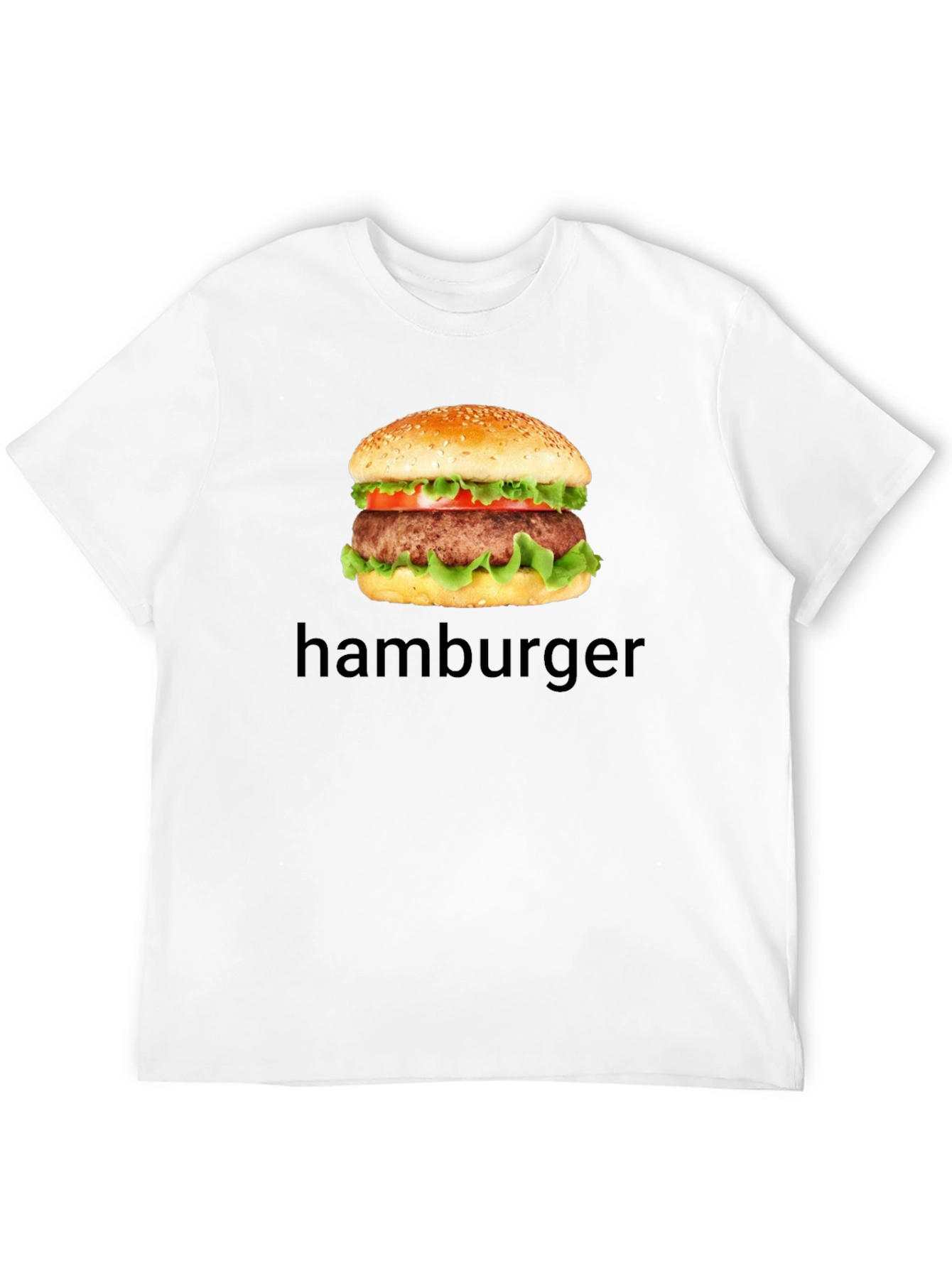 Hamburger Graphic T-Shirt - Casual Black Tee
