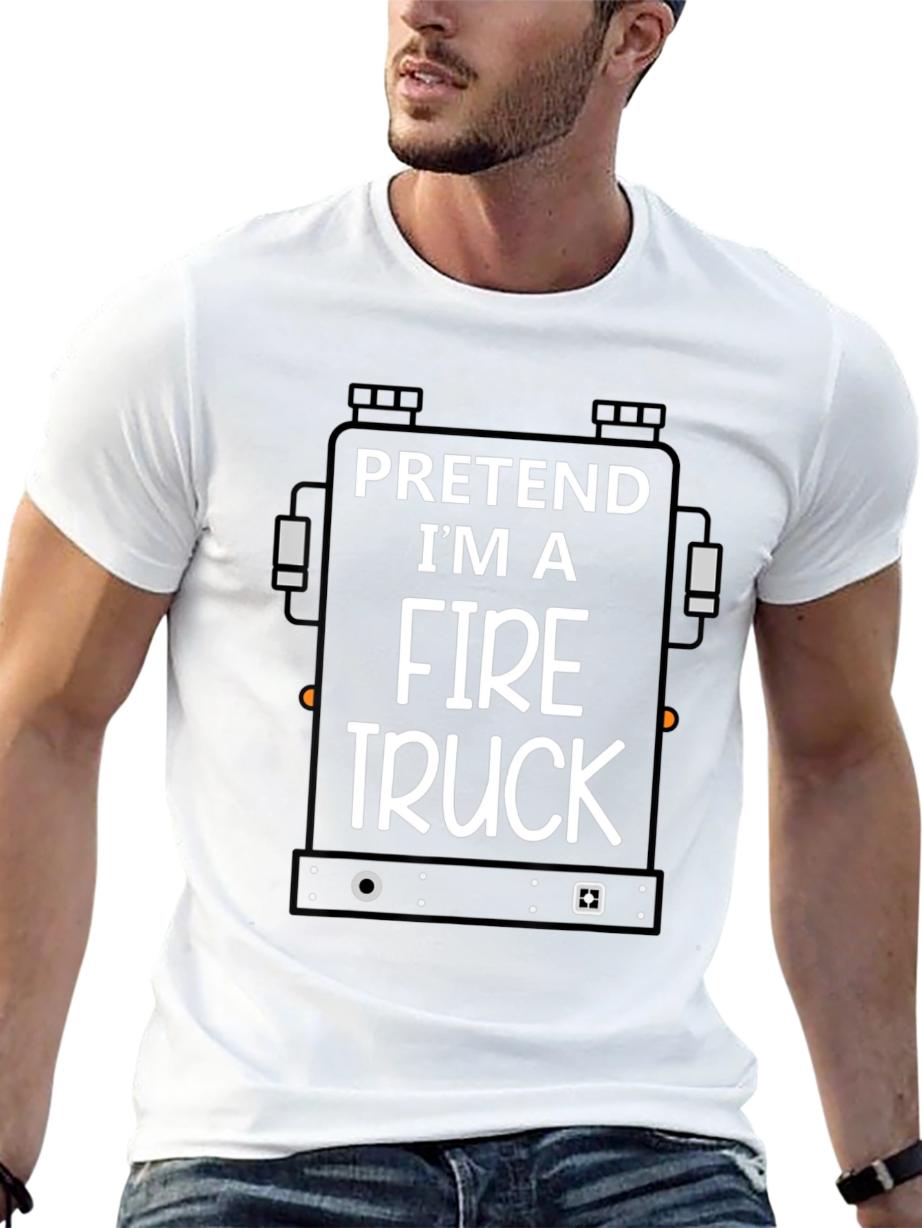 Pretend Im a Fire Truck Black T-Shirt