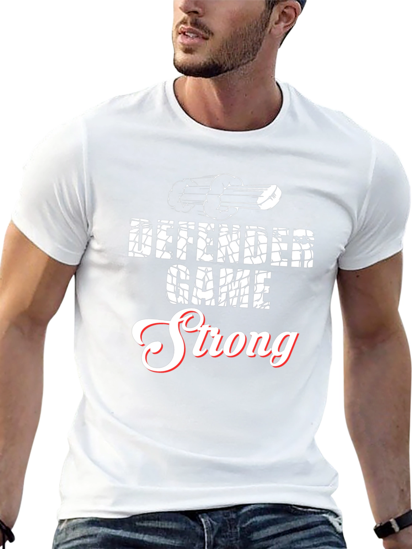 Defender Game Strong Black T-Shirt