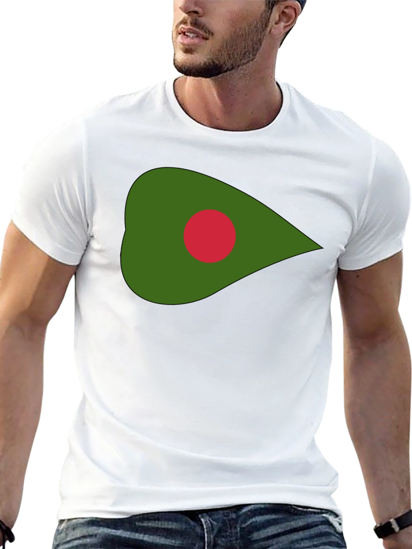 Bangladesh Flag Graphic Tee - Black