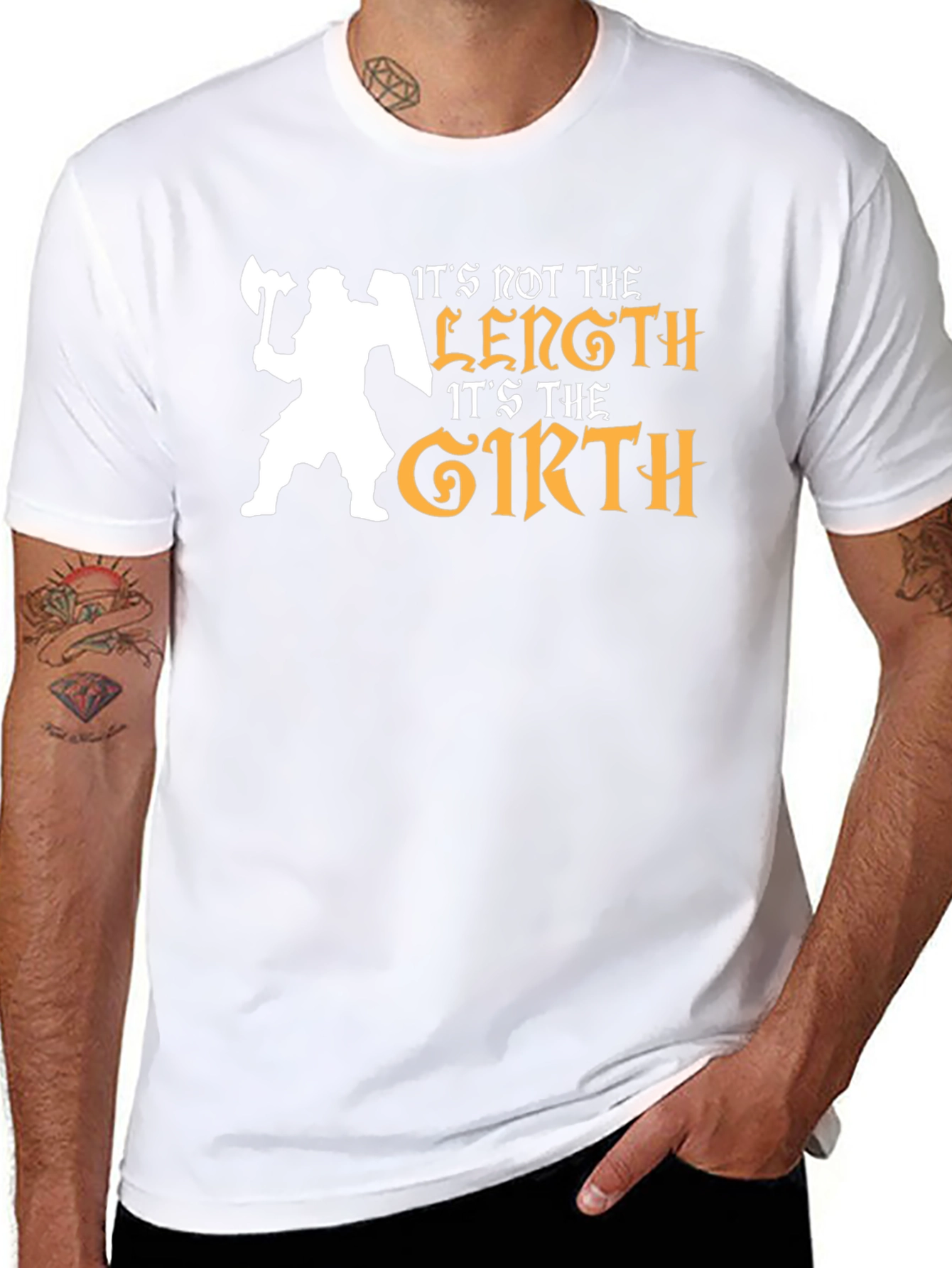 Its Not the Length Its the Girth Black T-Shirt