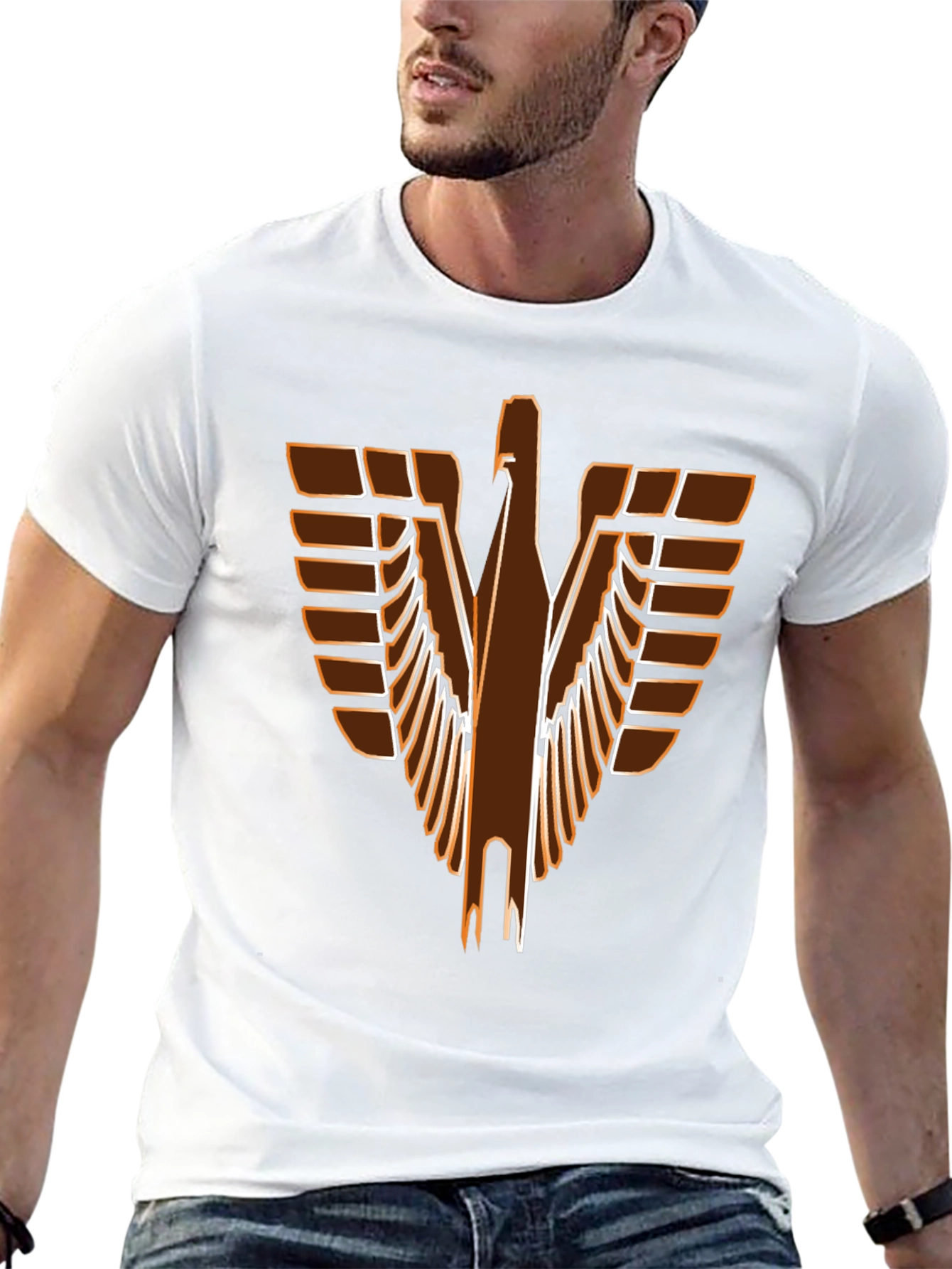 Retro Eagle Graphic Black T-Shirt