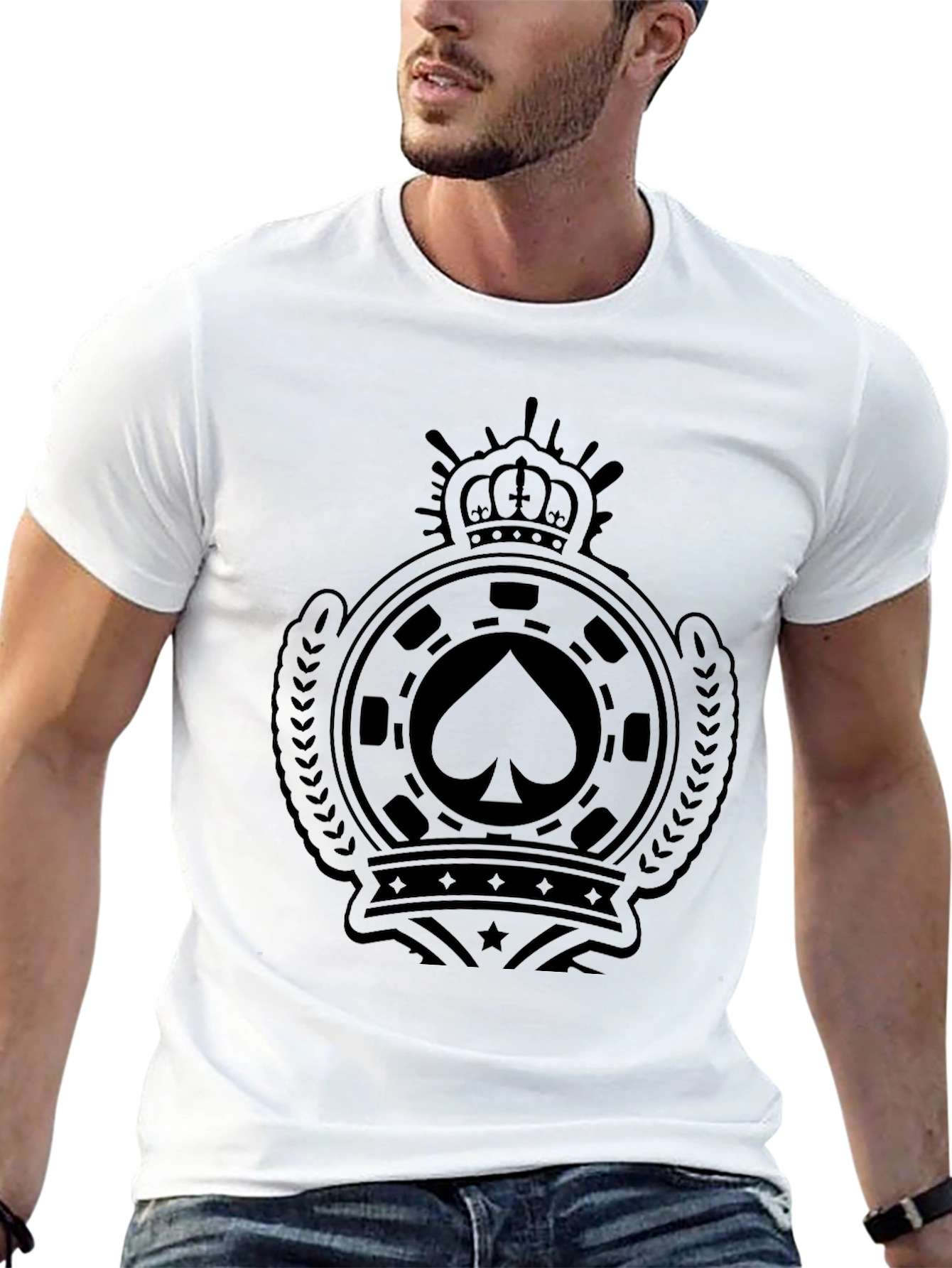 Spade Crest Graphic T-Shirt - Premium Black Tee