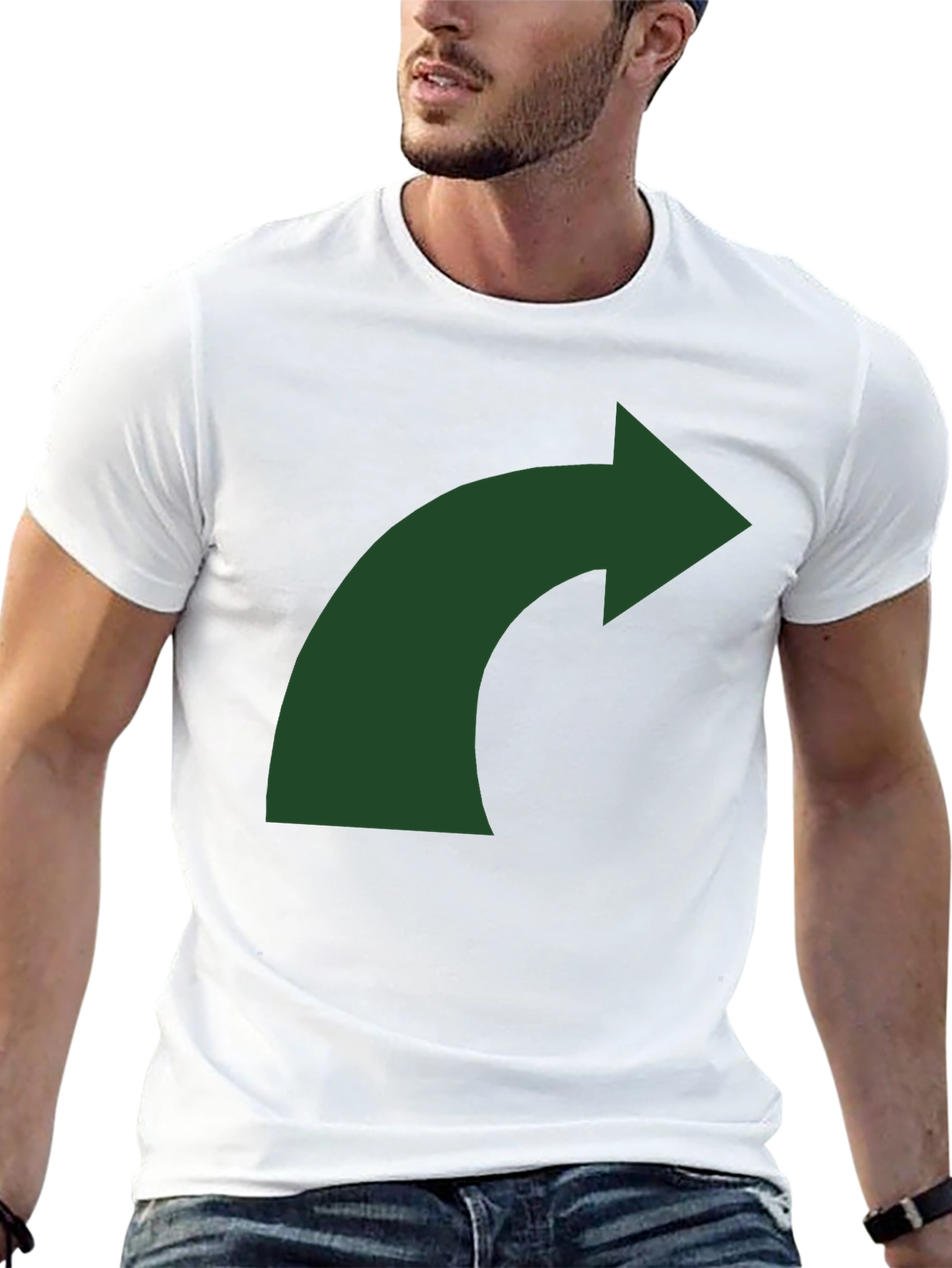Curved Arrow Graphic T-Shirt - Mens Black Tee