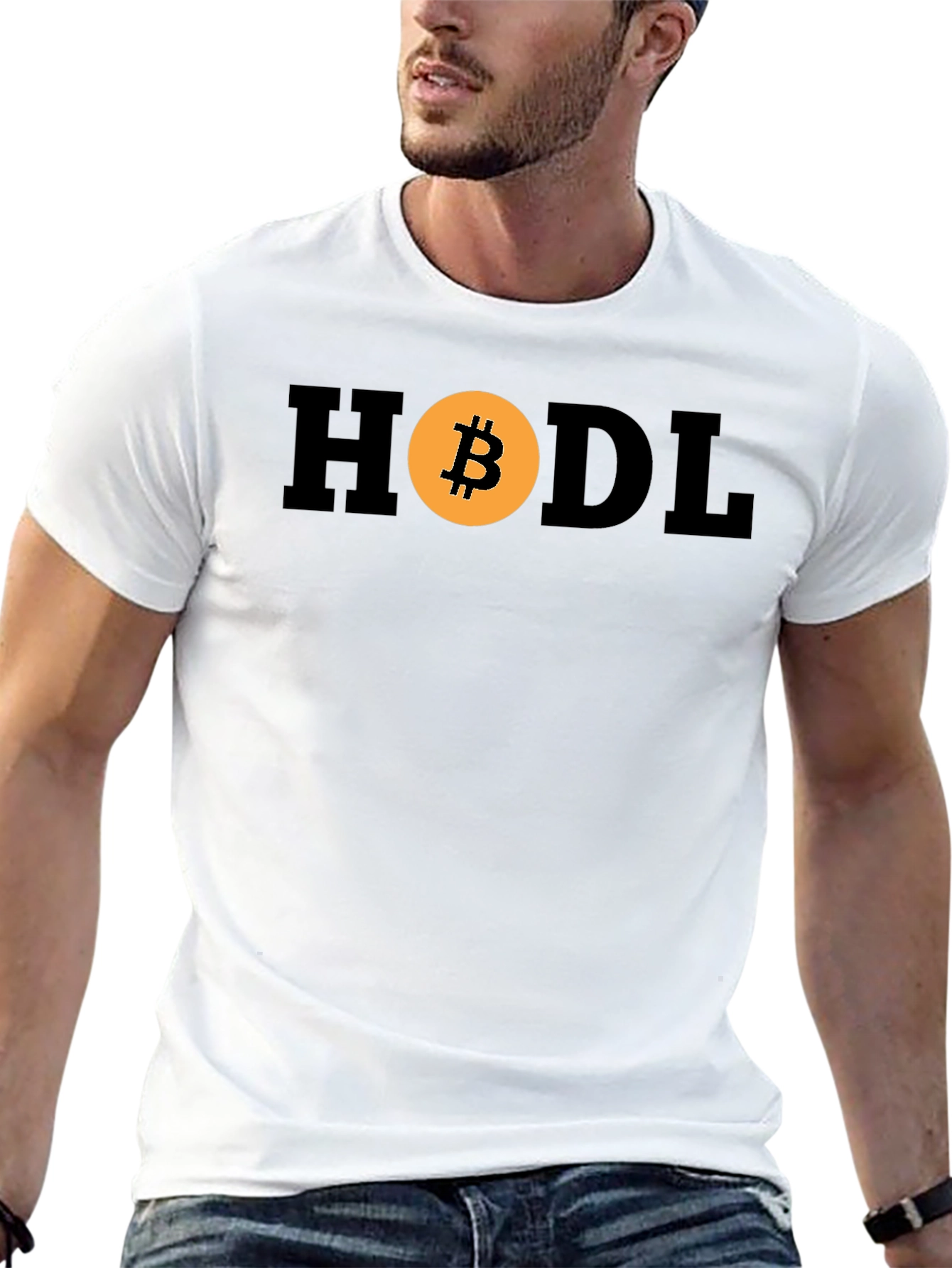 HODL Bitcoin Crypto T-Shirt - Black Cotton